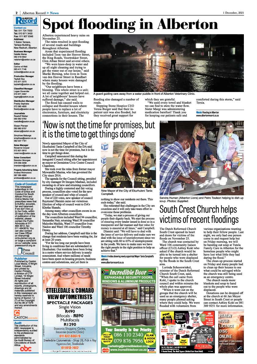 Alberton Record 1 December 2021 page 4
