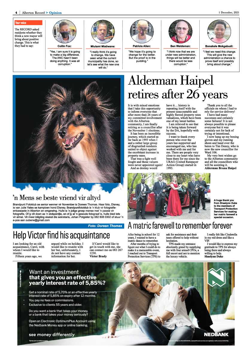 Alberton Record 1 December 2021 page 6