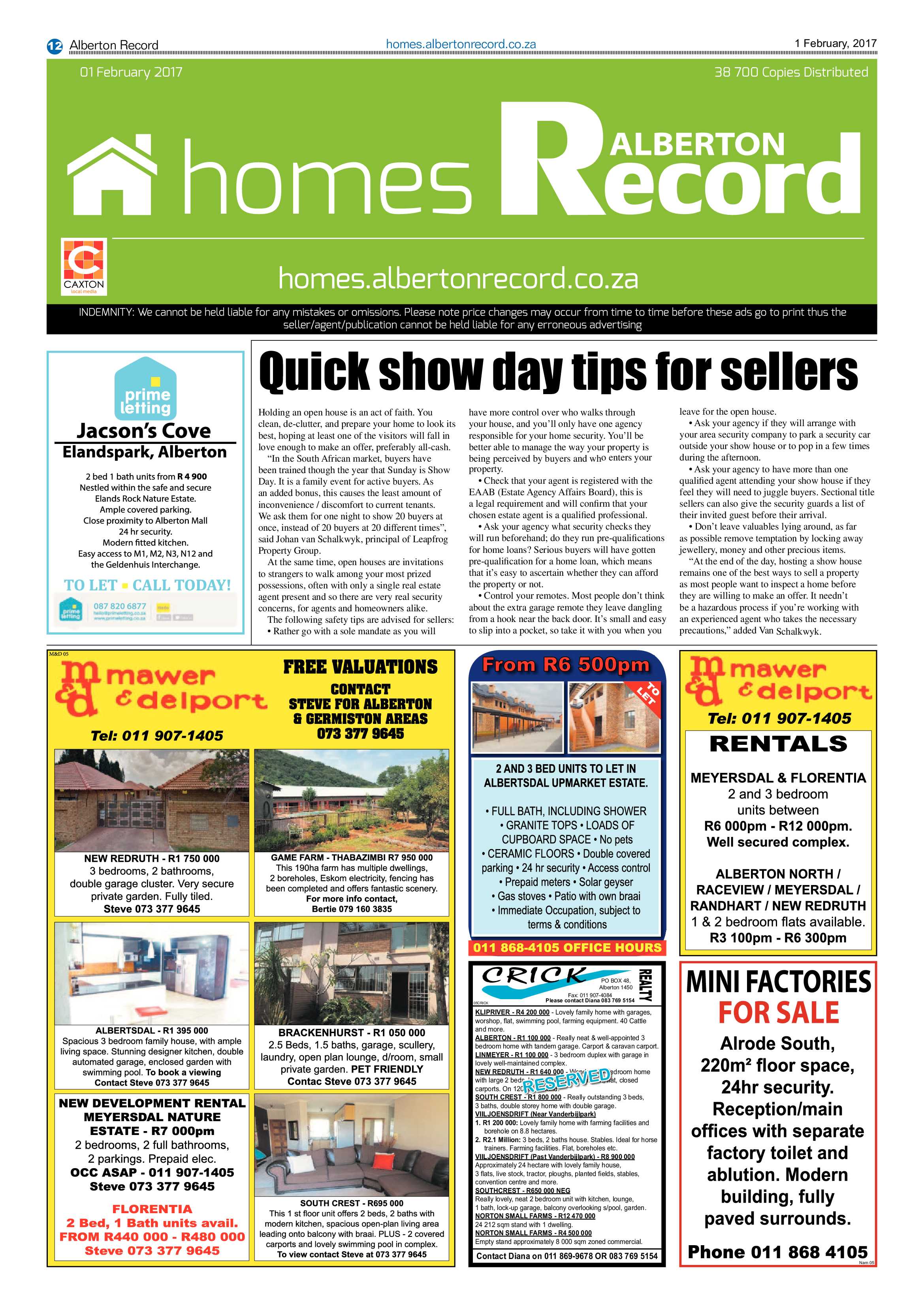 Alberton Record 1 Feburary 2017 page 12