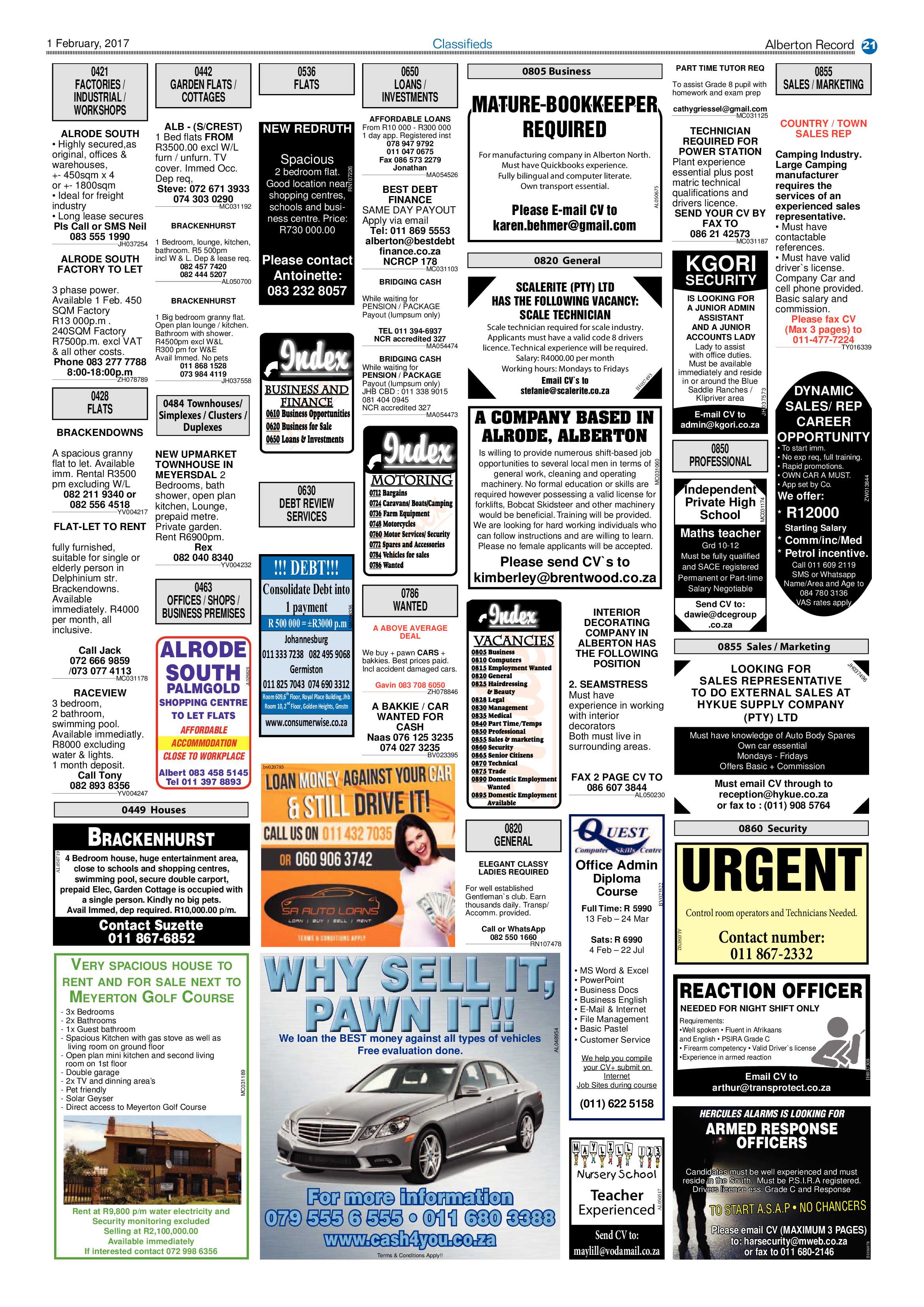 Alberton Record 1 Feburary 2017 page 21