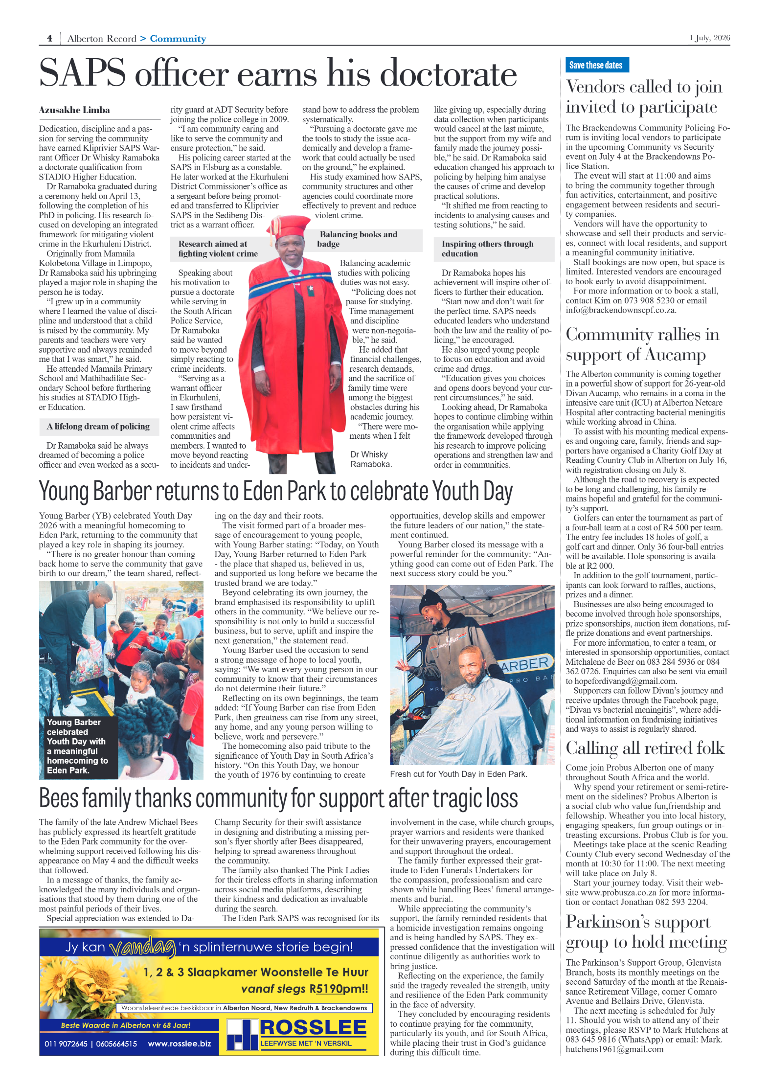 Alberton Record 1 July 2026 page 4