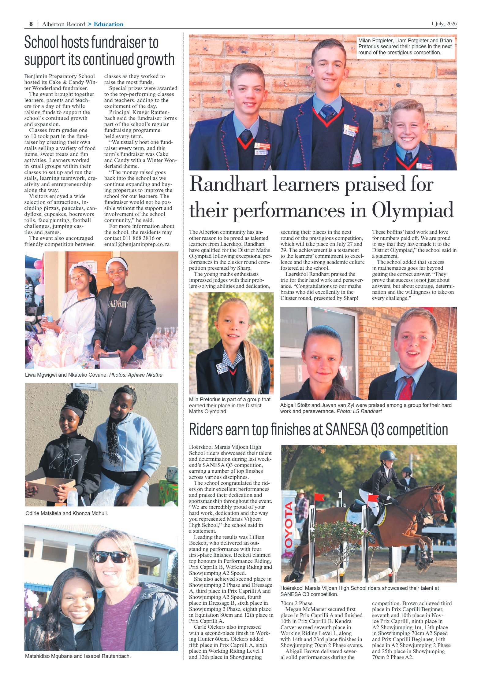Alberton Record 1 July 2026 page 8