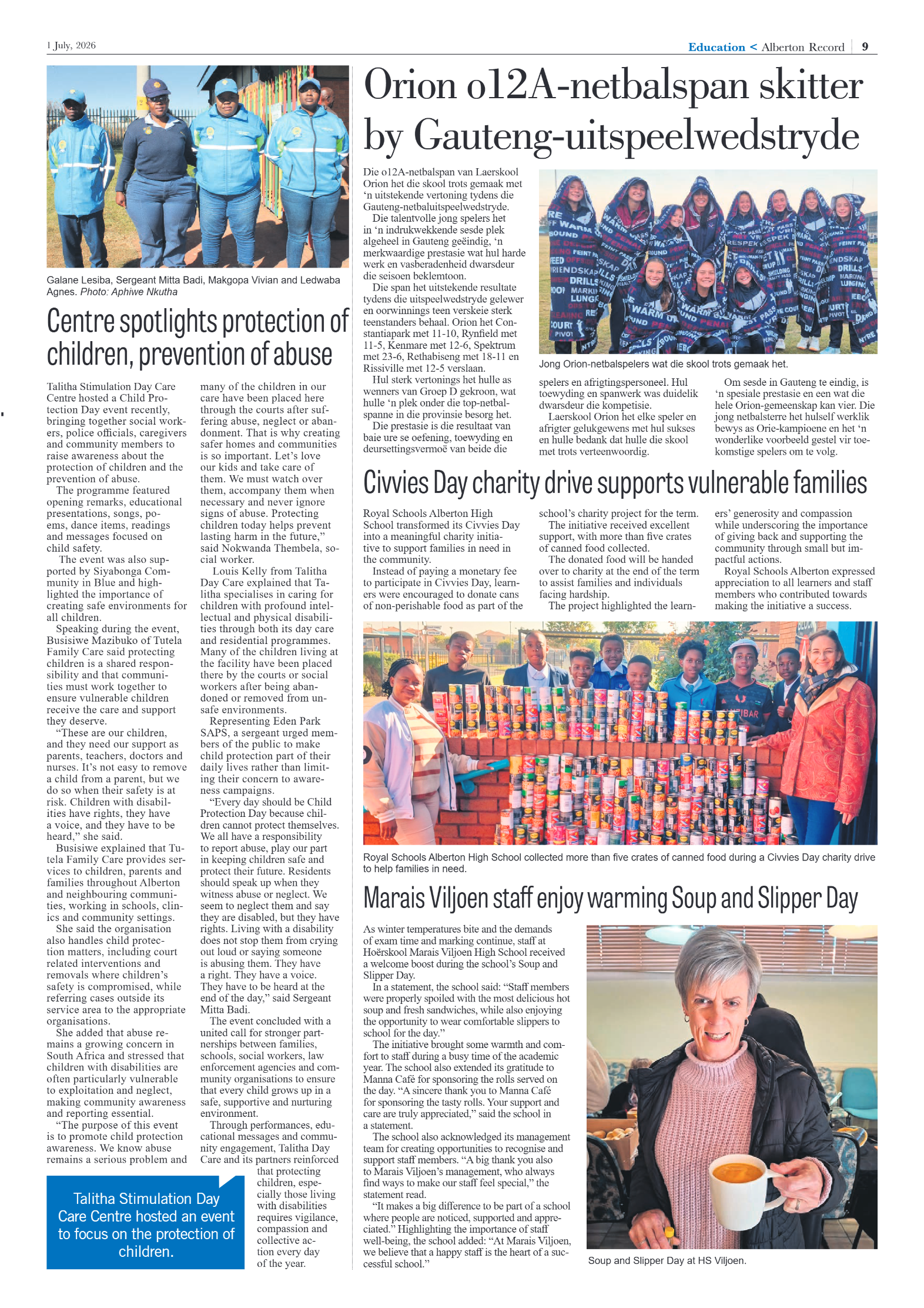 Alberton Record 1 July 2026 page 9