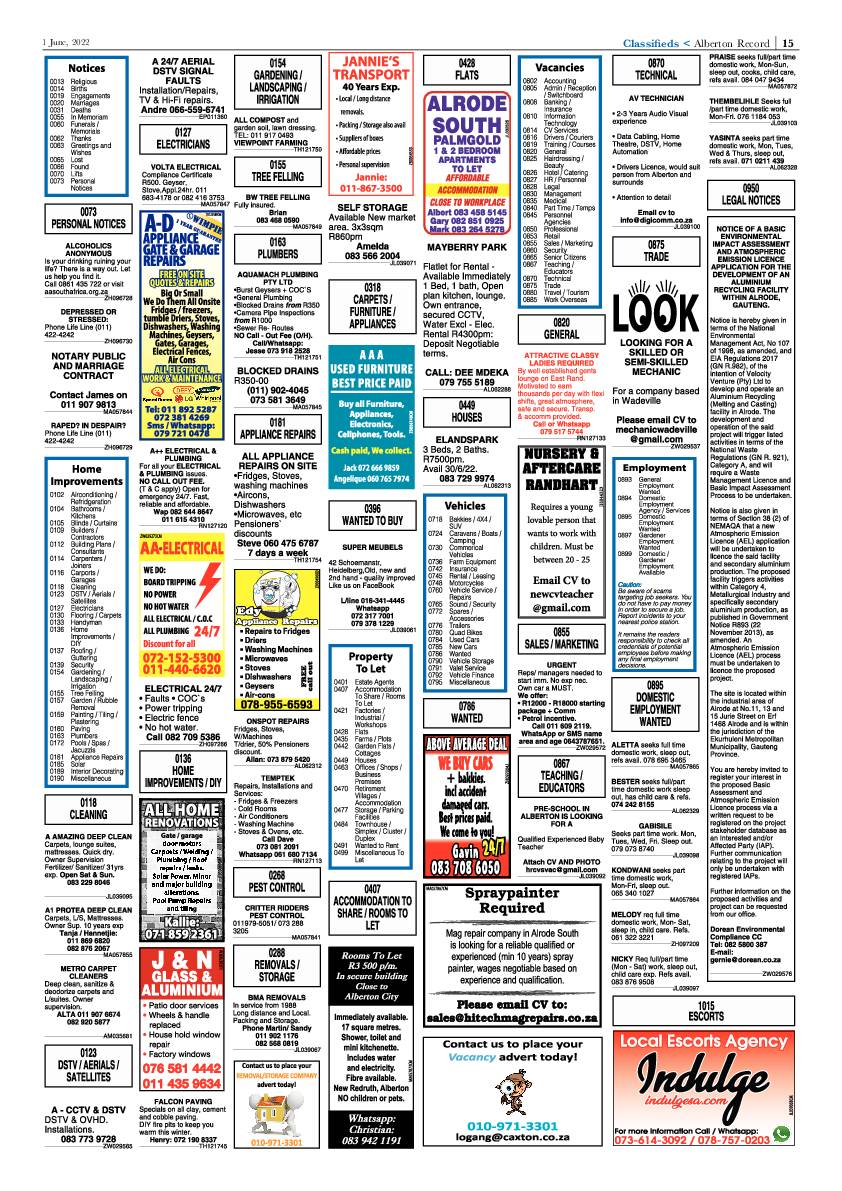 Alberton Record 1 June 2022 page 17