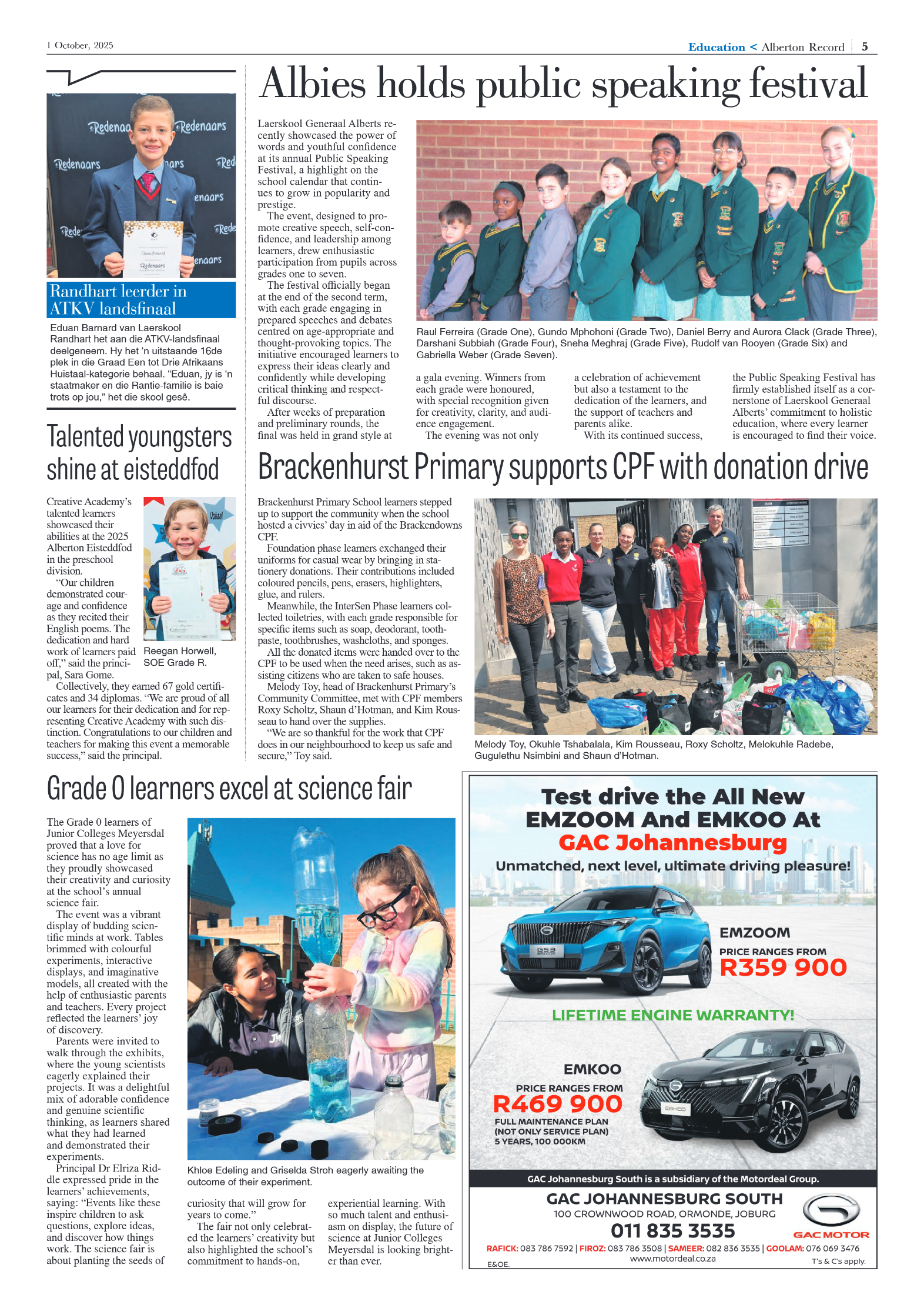 Alberton Record 1 October 2025 page 5