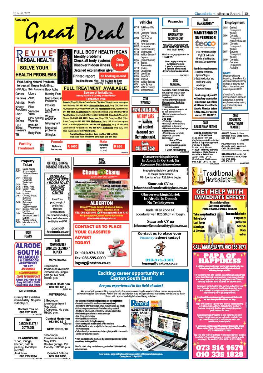 Alberton Record 20 April 2022 page 17