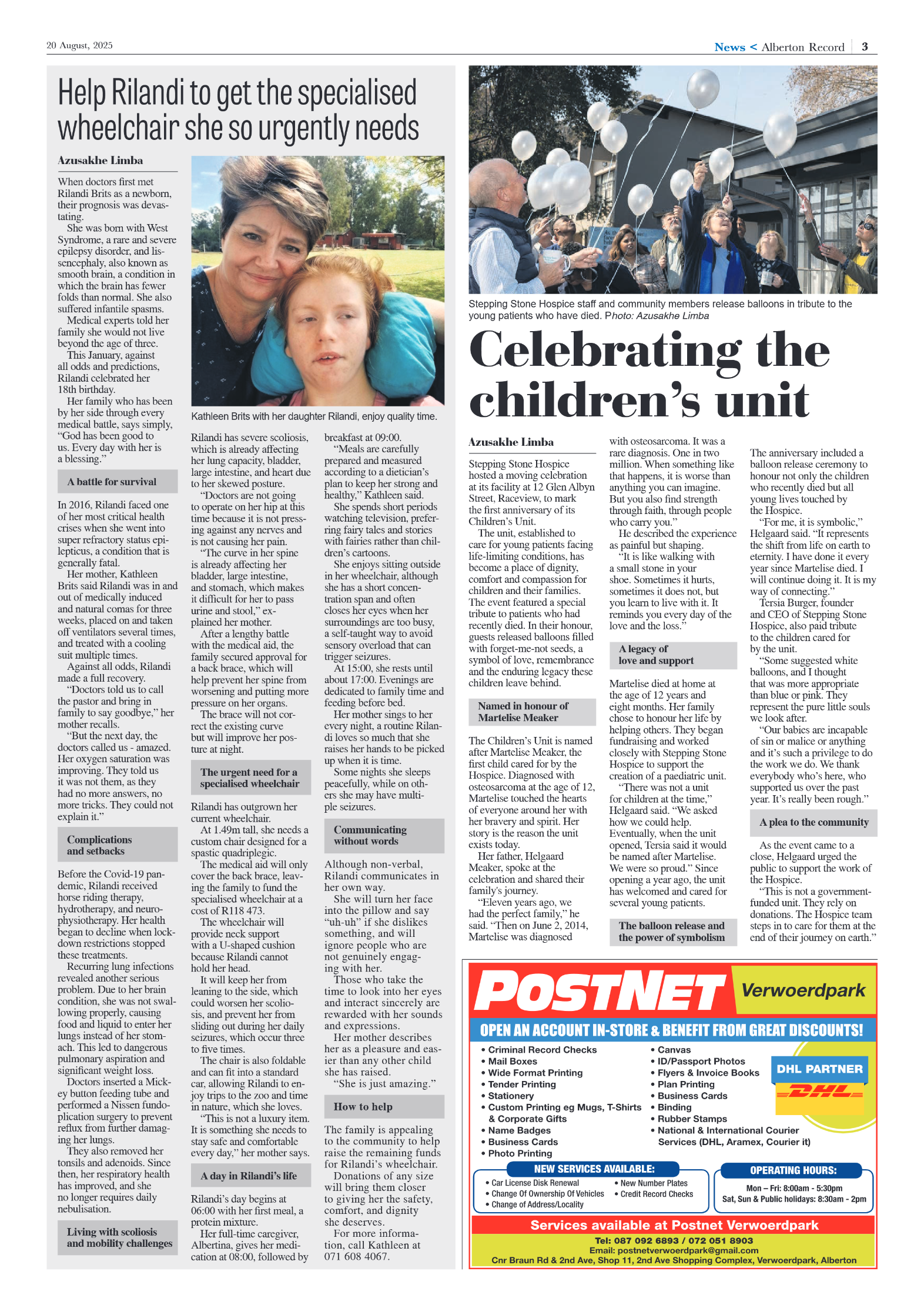 Alberton Record 20 August 2025 page 3