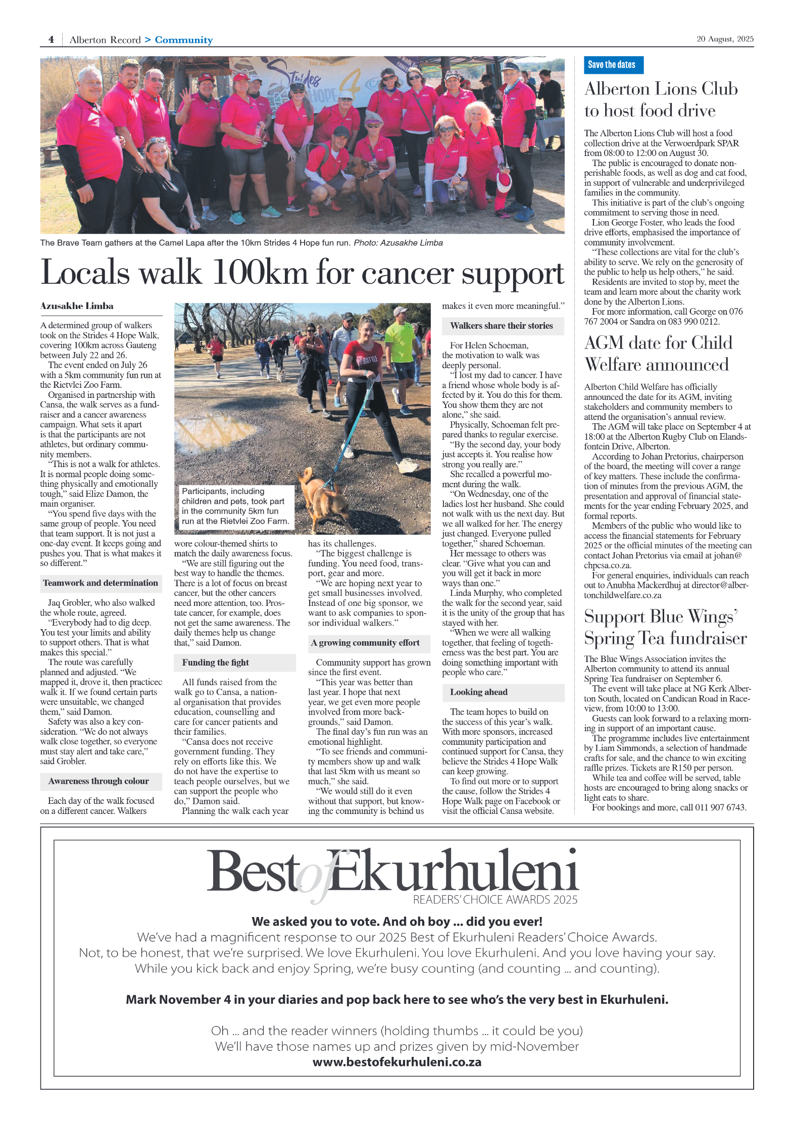 Alberton Record 20 August 2025 page 4