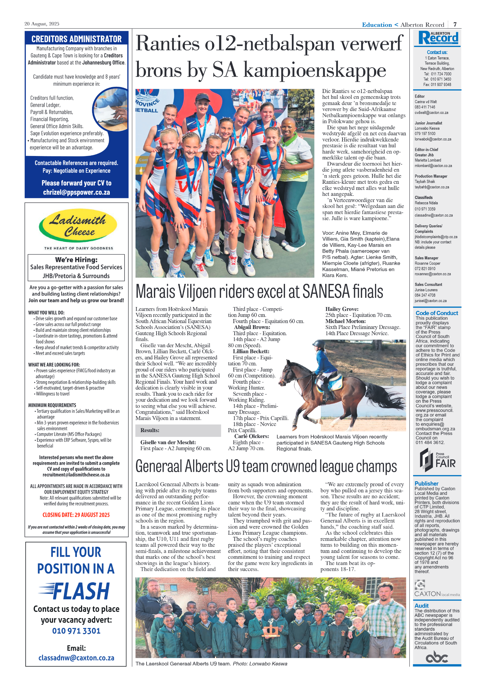Alberton Record 20 August 2025 page 7