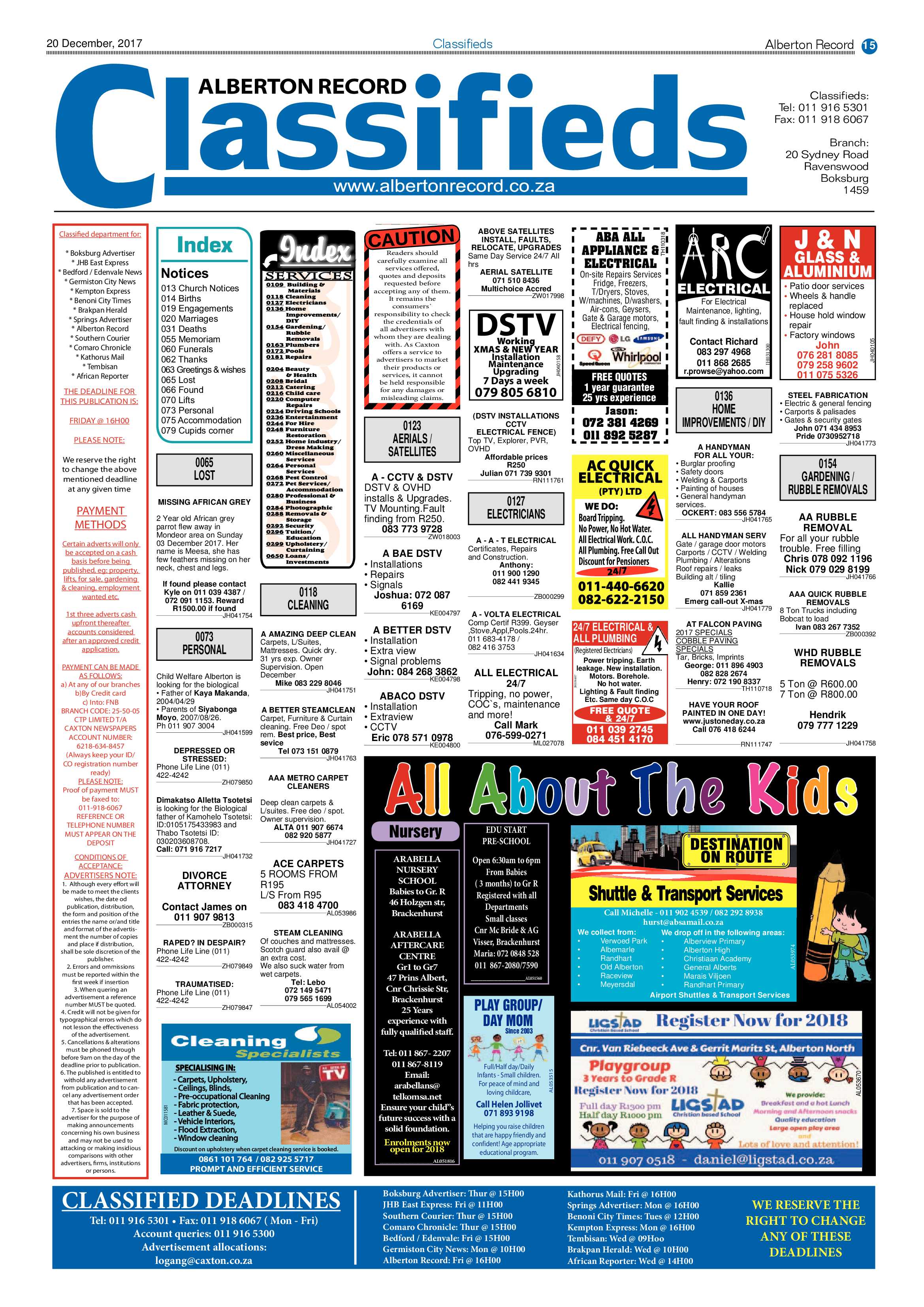 Alberton Record 20 December 2017 page 15