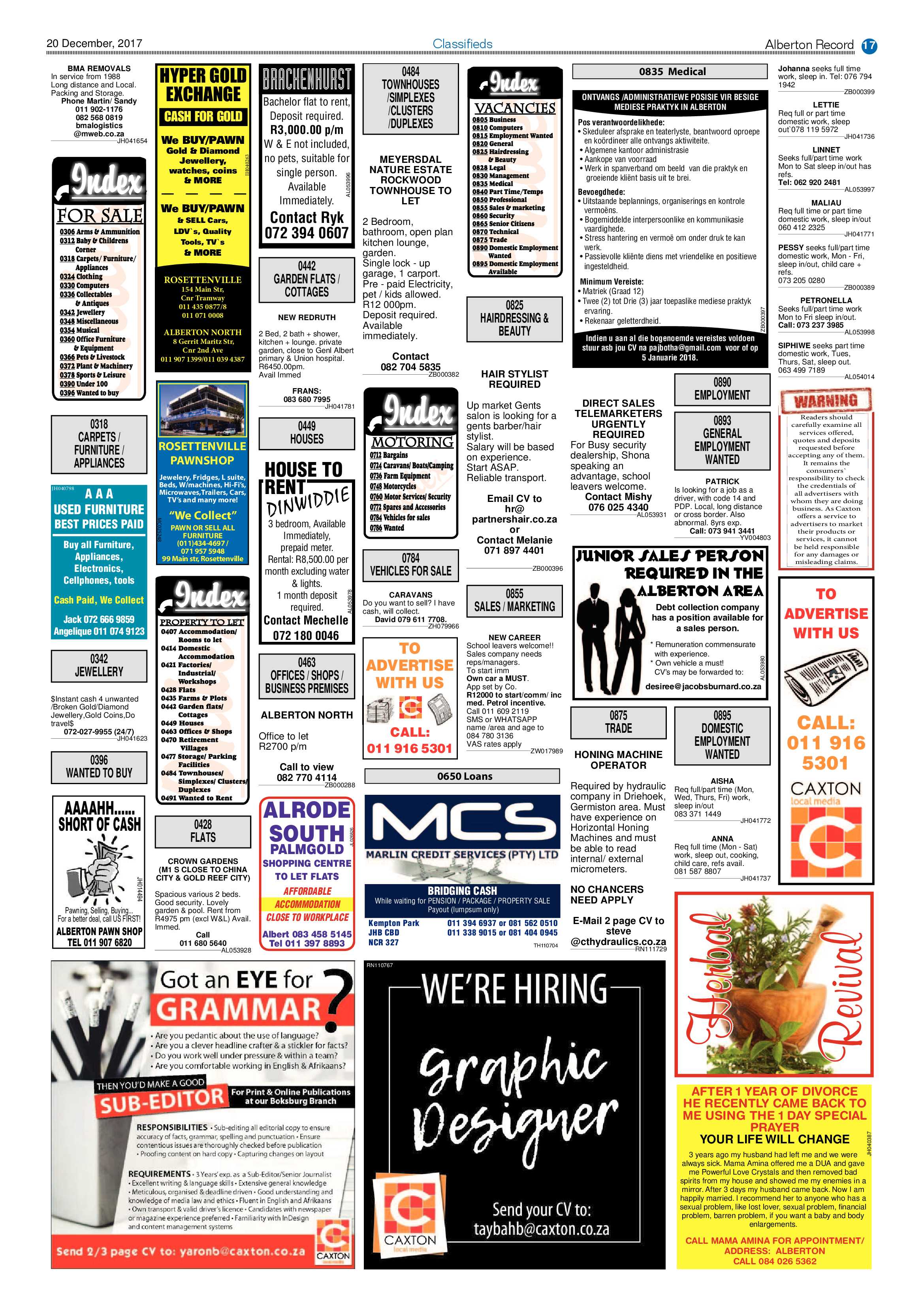 Alberton Record 20 December 2017 page 17