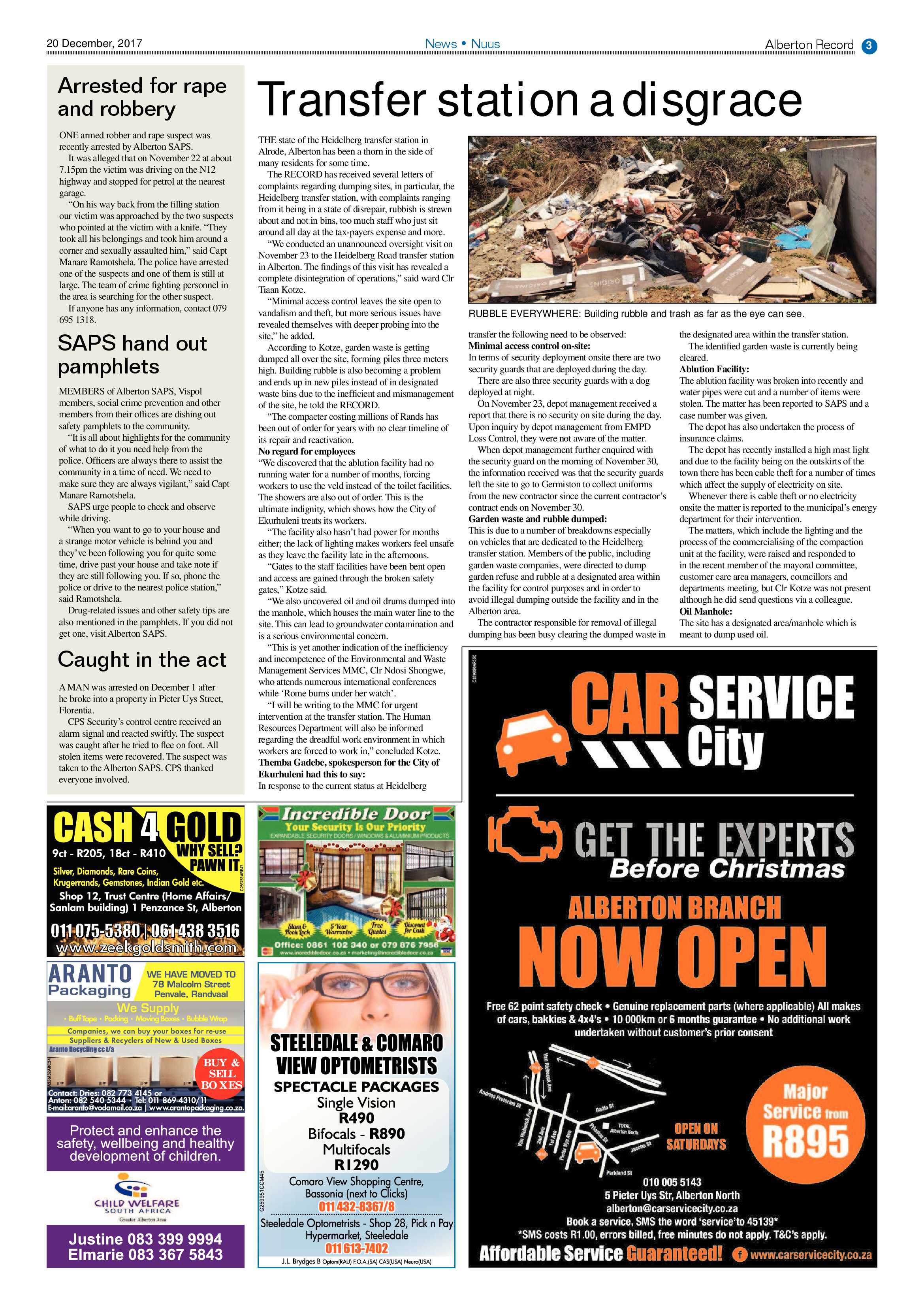 Alberton Record 20 December 2017 page 3