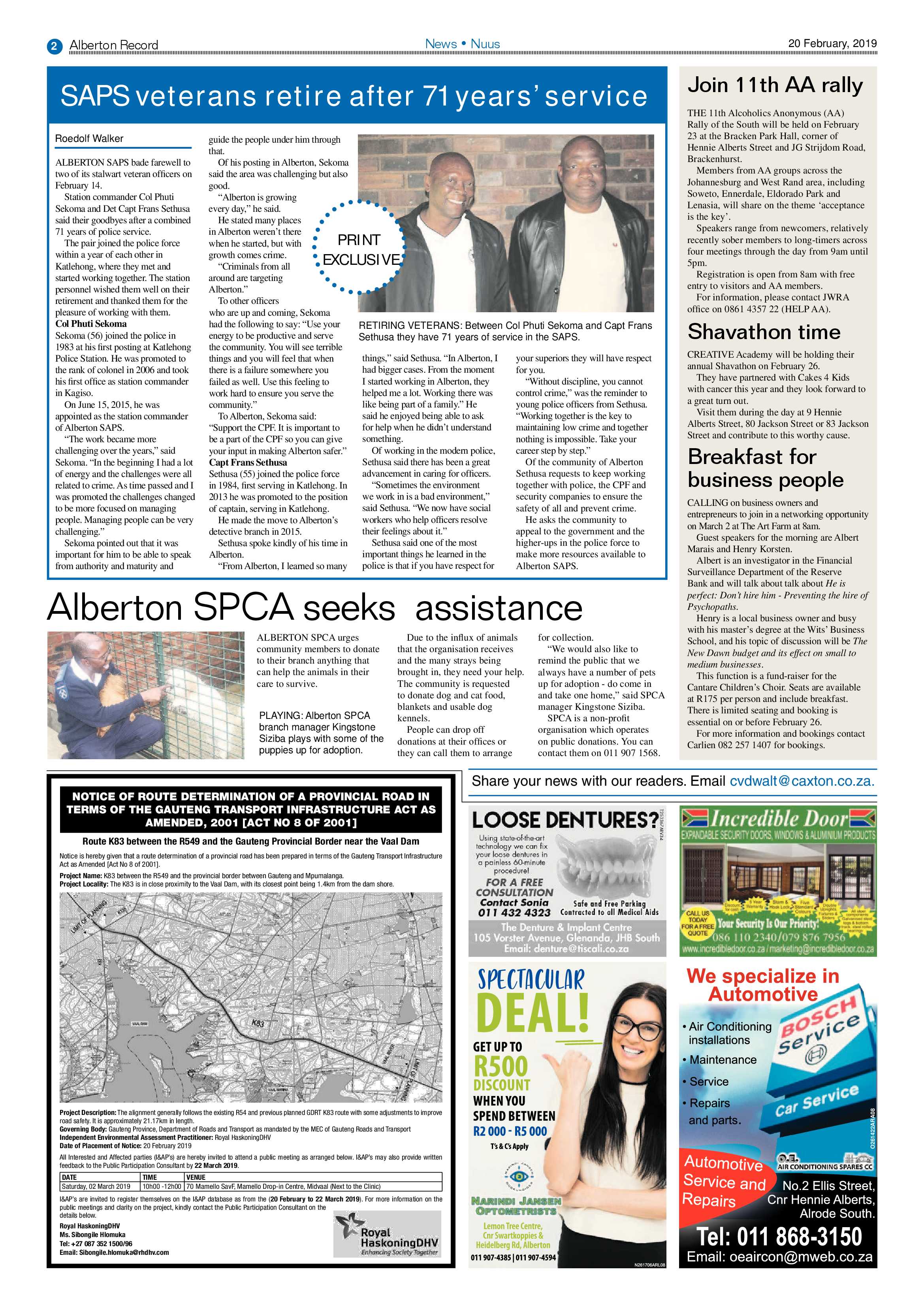 Alberton Record 20 February 2019 page 2
