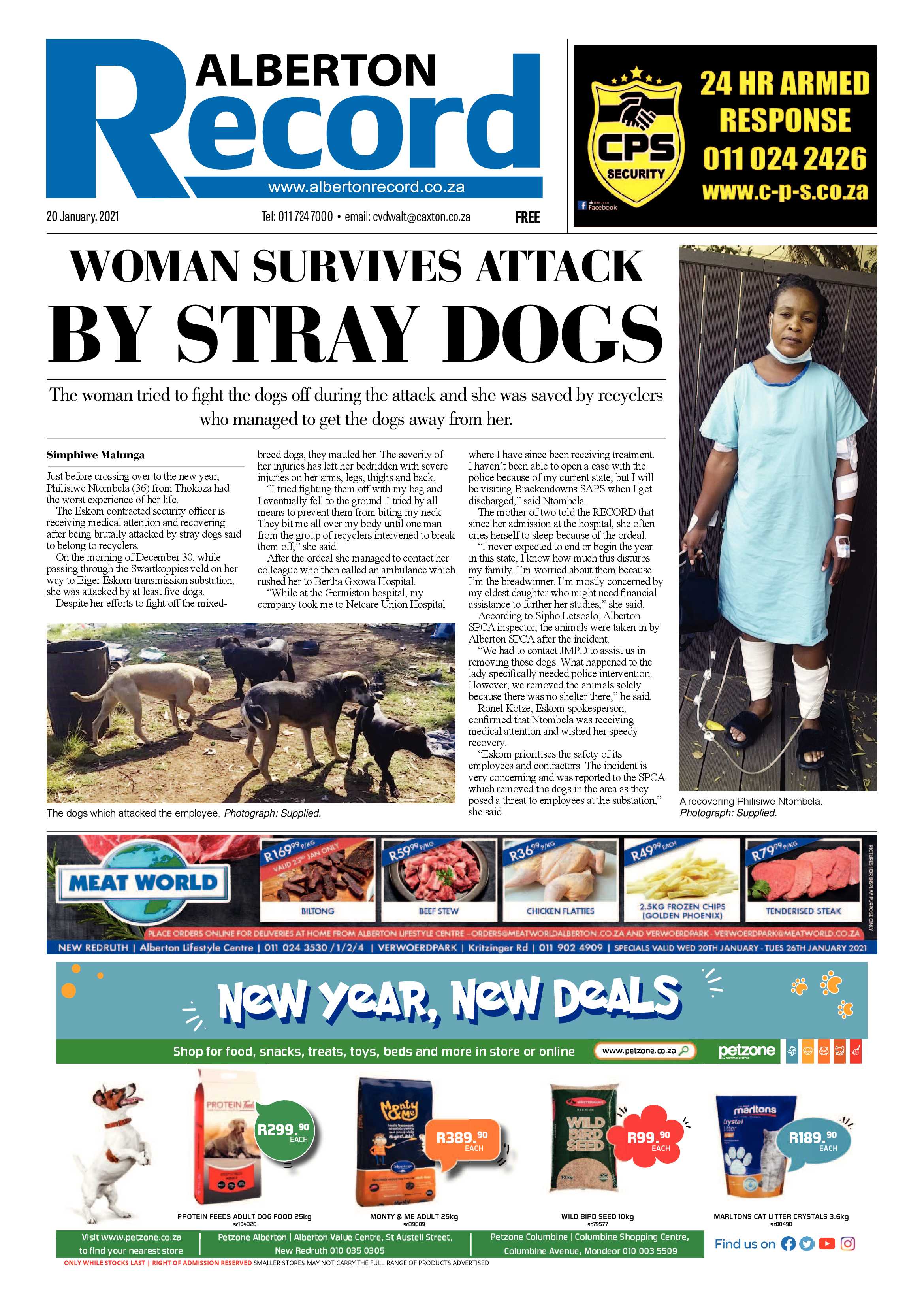 Alberton Record 20 January 2021 page 1
