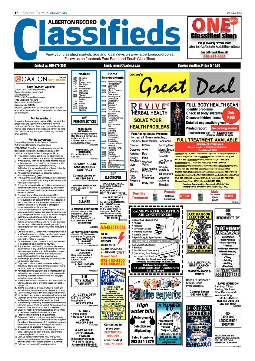 Alberton Record 20 July 2022 page 12