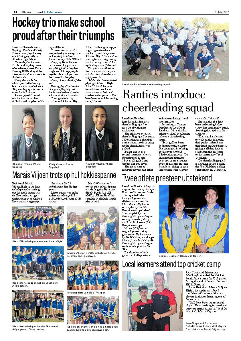 Alberton Record 20 July 2022 page 14