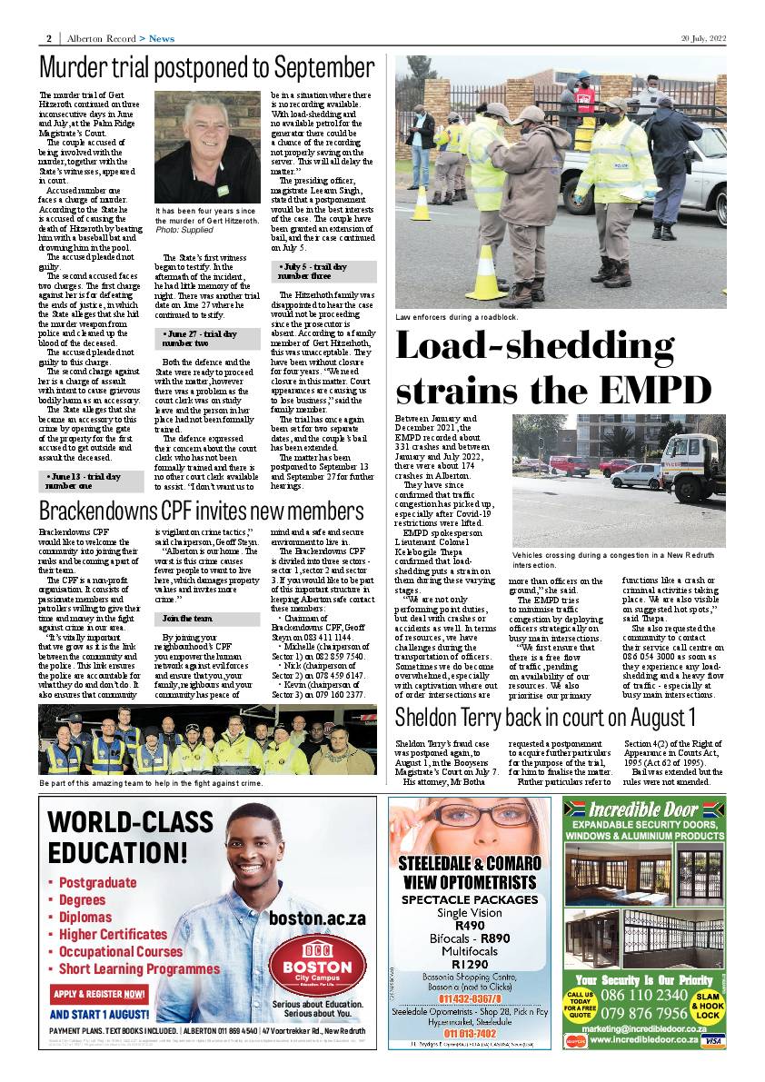 Alberton Record 20 July 2022 page 2
