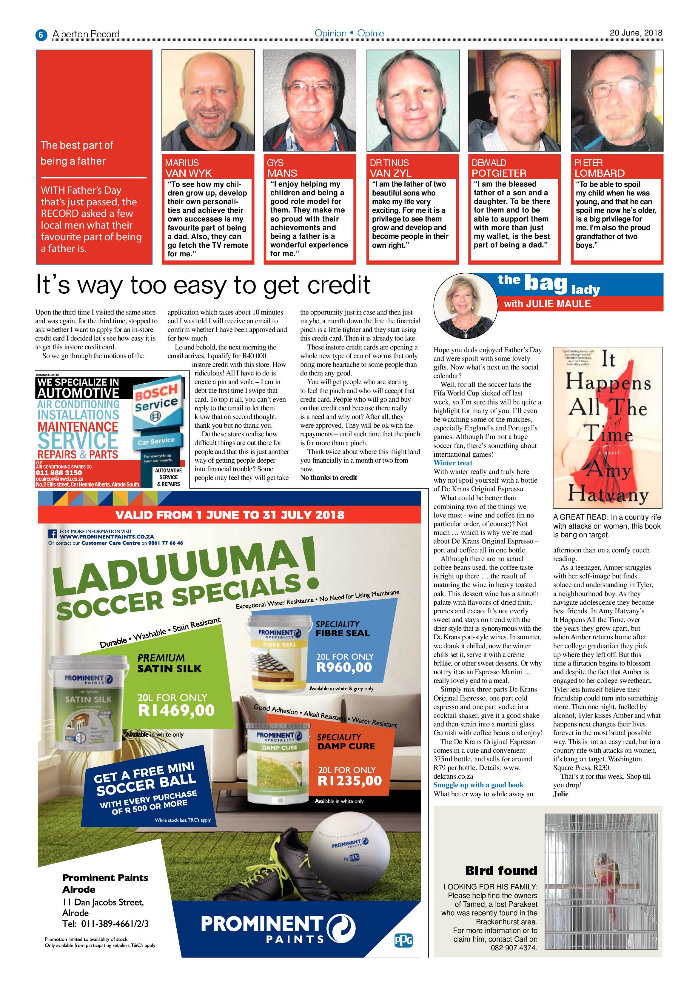 Alberton Record 20 June 2018 page 6