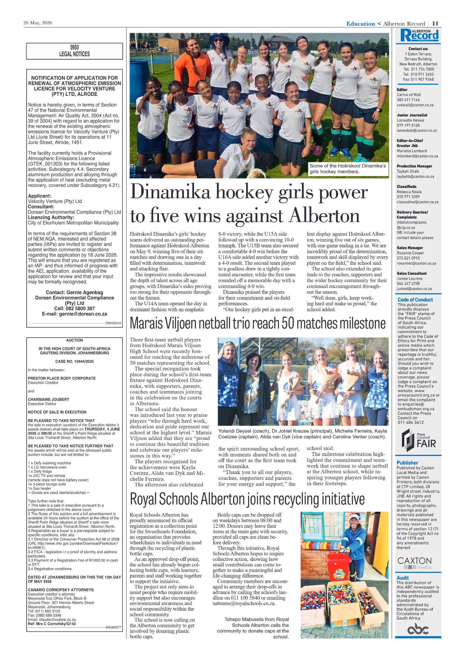 Alberton Record 20 May 2026 page 7