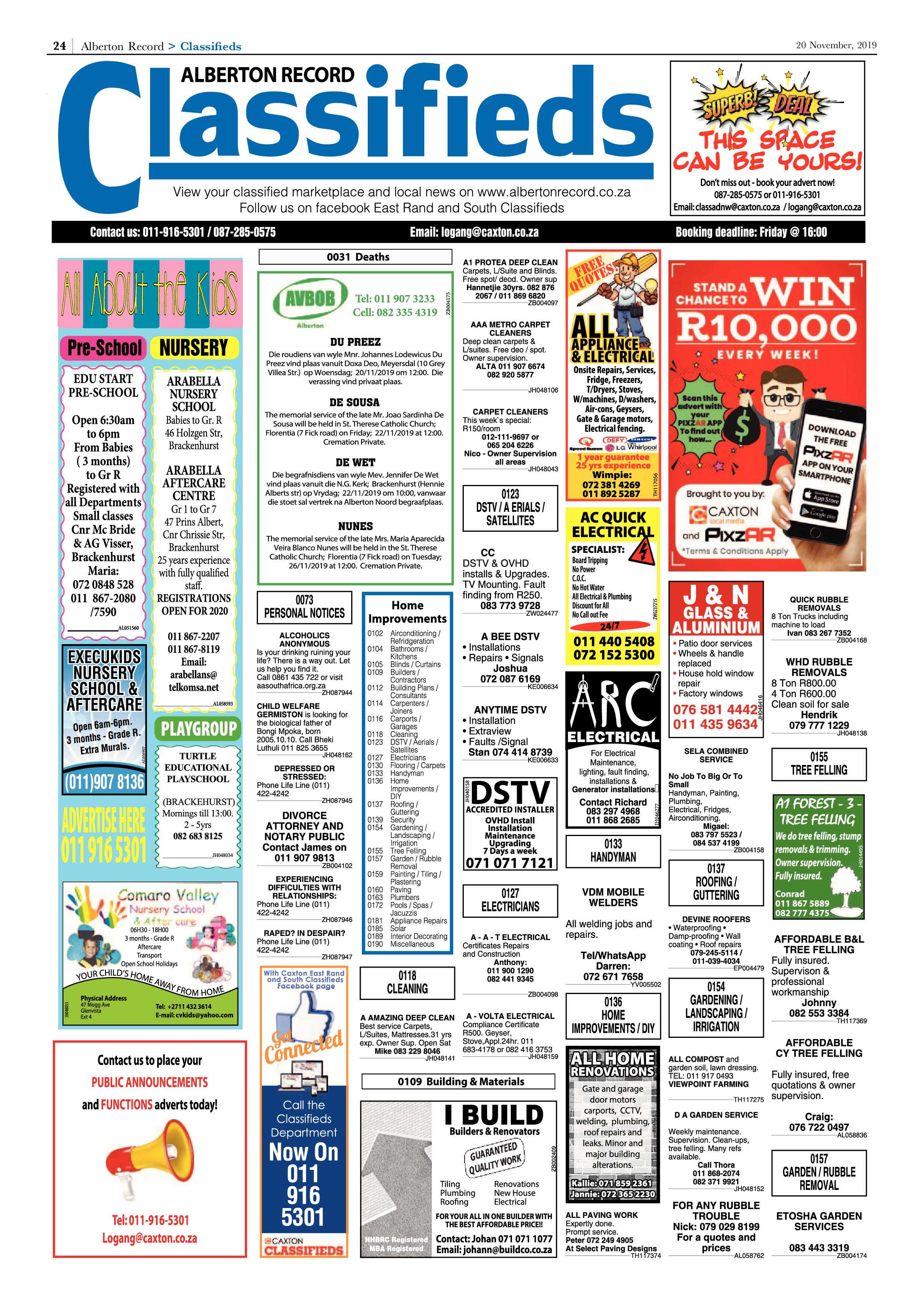 Alberton Record 20 November 2019 page 24