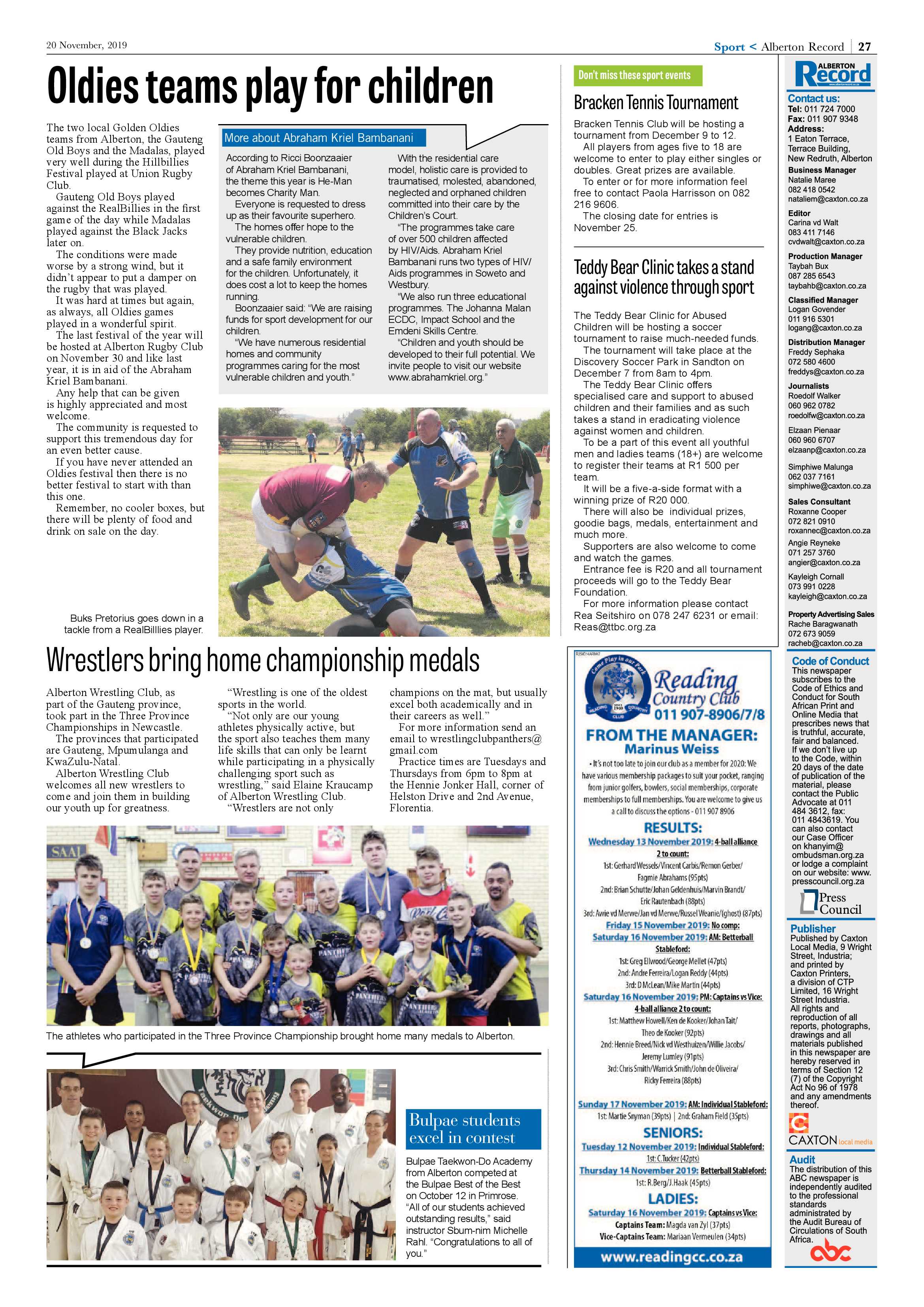 Alberton Record 20 November 2019 page 27