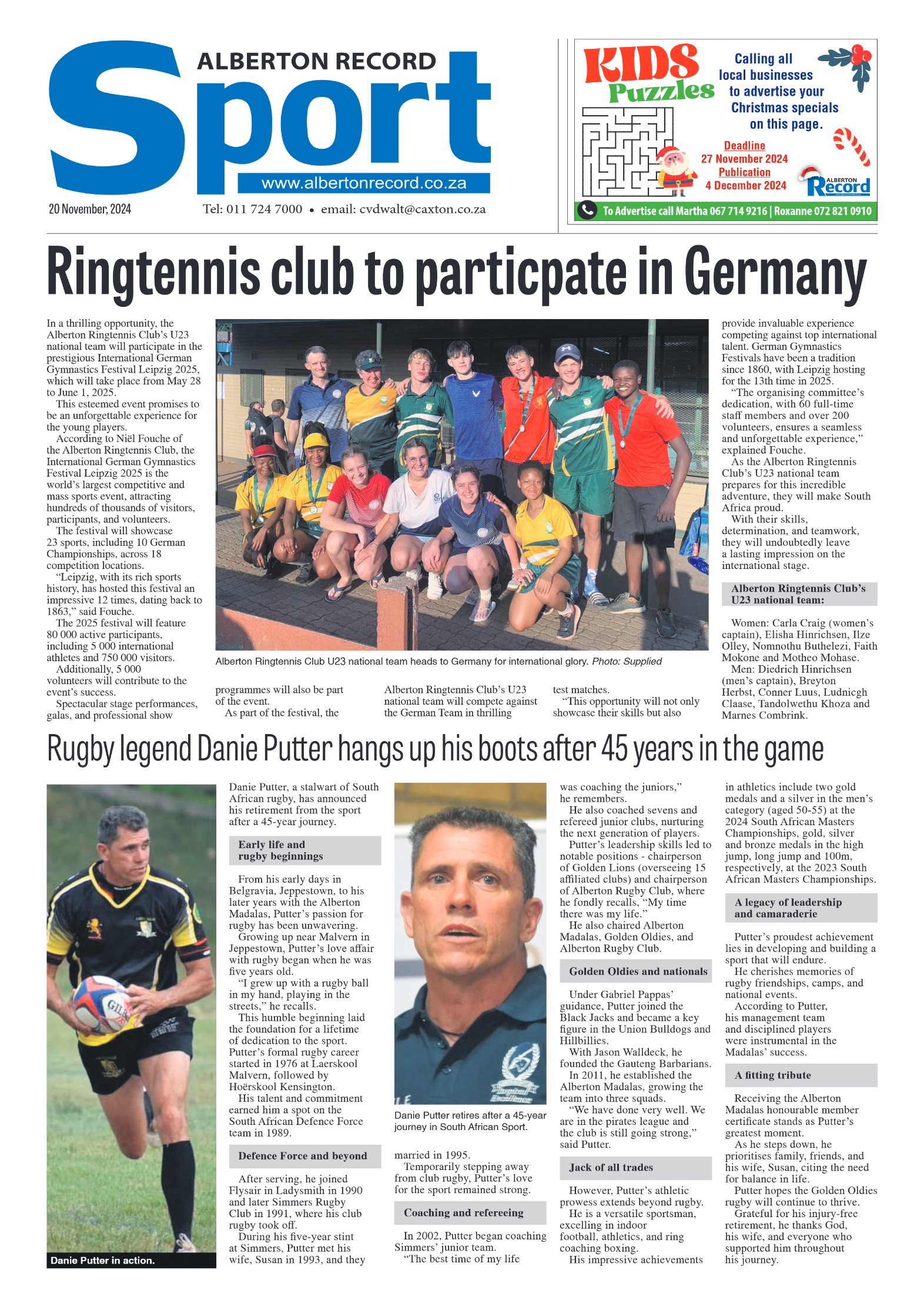 Alberton Record 20 Novemberr 2024 page 16