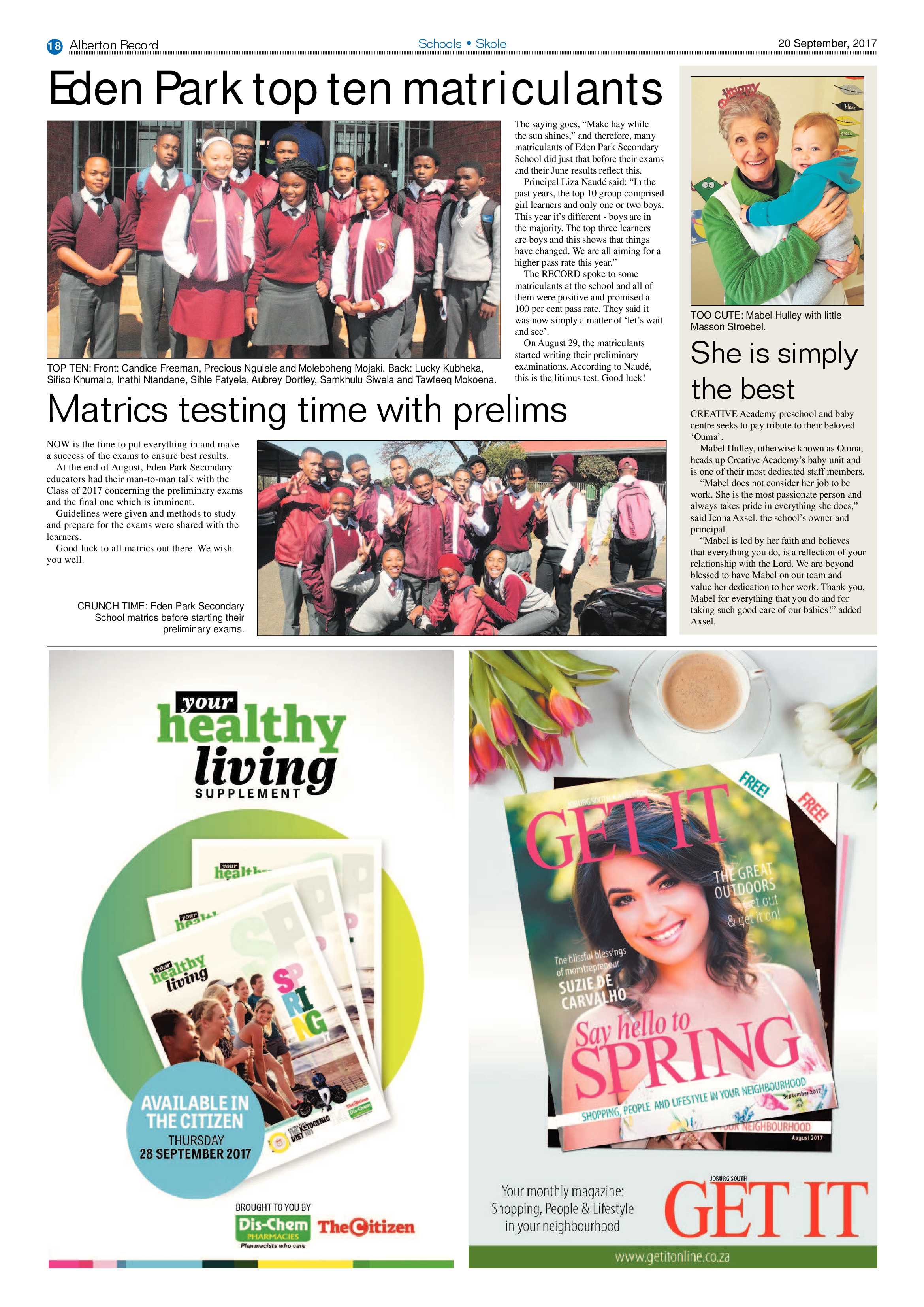 Alberton Record 20 September 2017 page 18