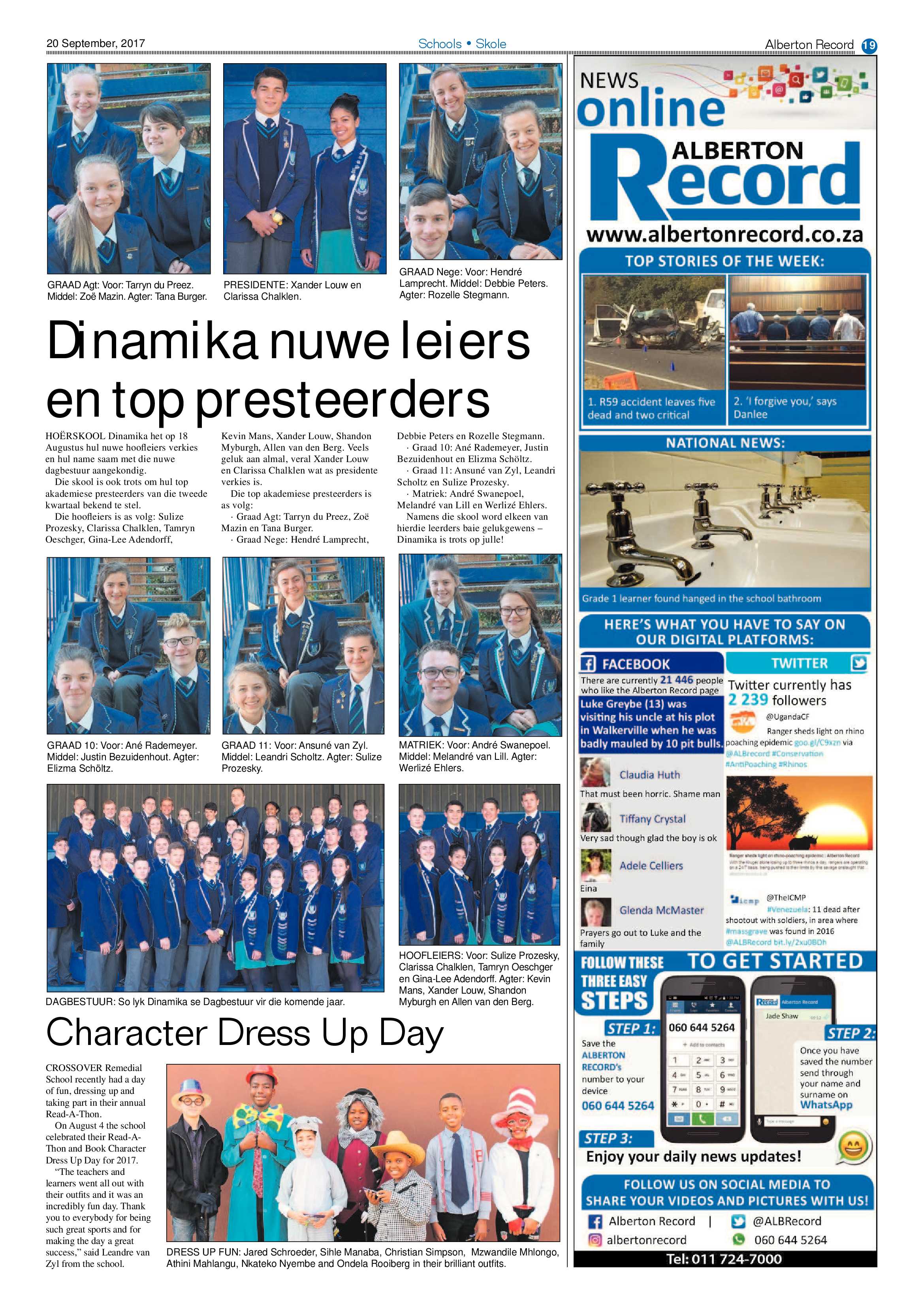 Alberton Record 20 September 2017 page 19