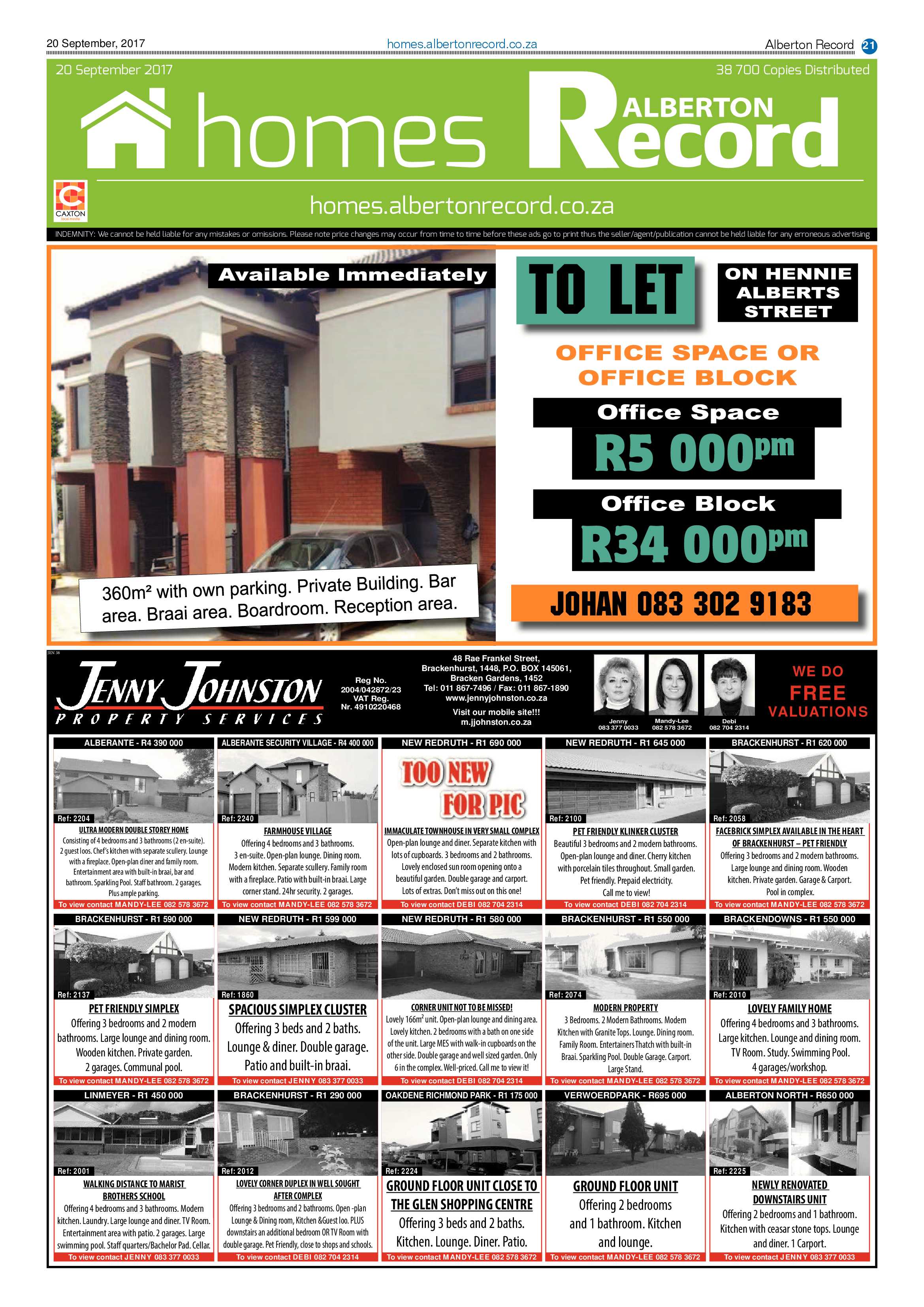 Alberton Record 20 September 2017 page 21