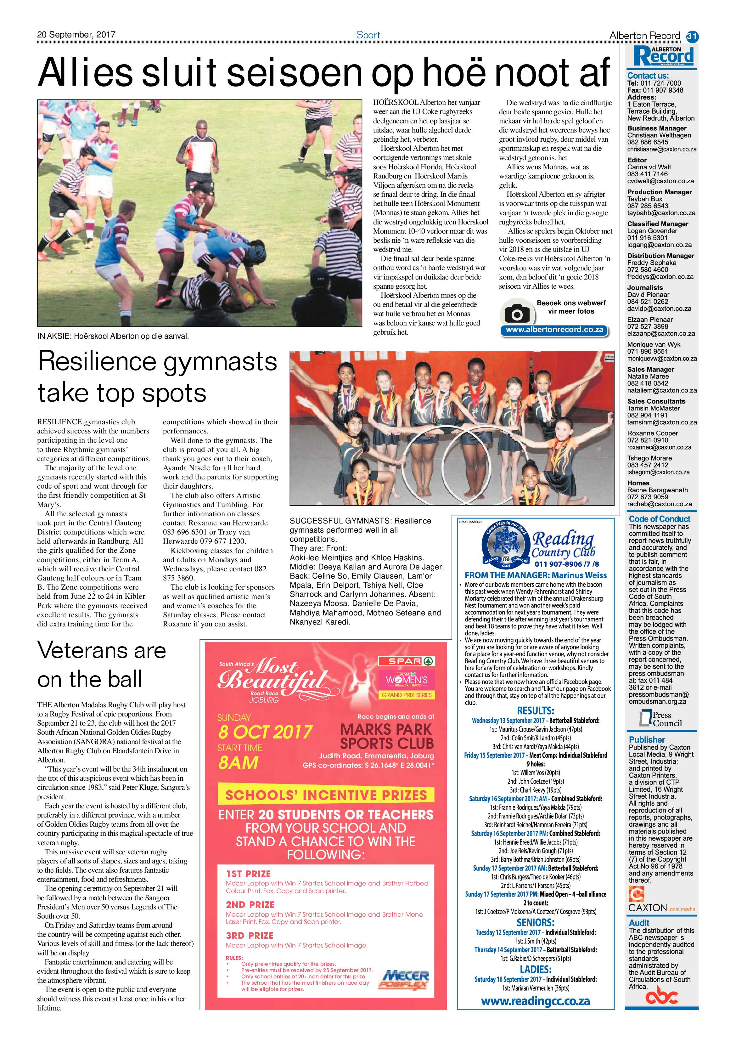Alberton Record 20 September 2017 page 31