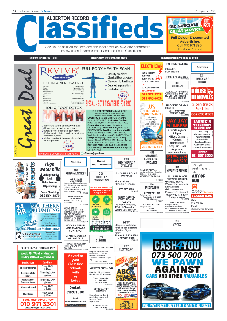 Alberton Record 20 September 2023 page 14