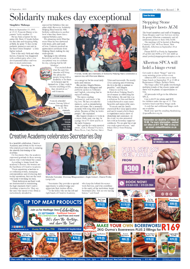 Alberton Record 20 September 2023 page 3
