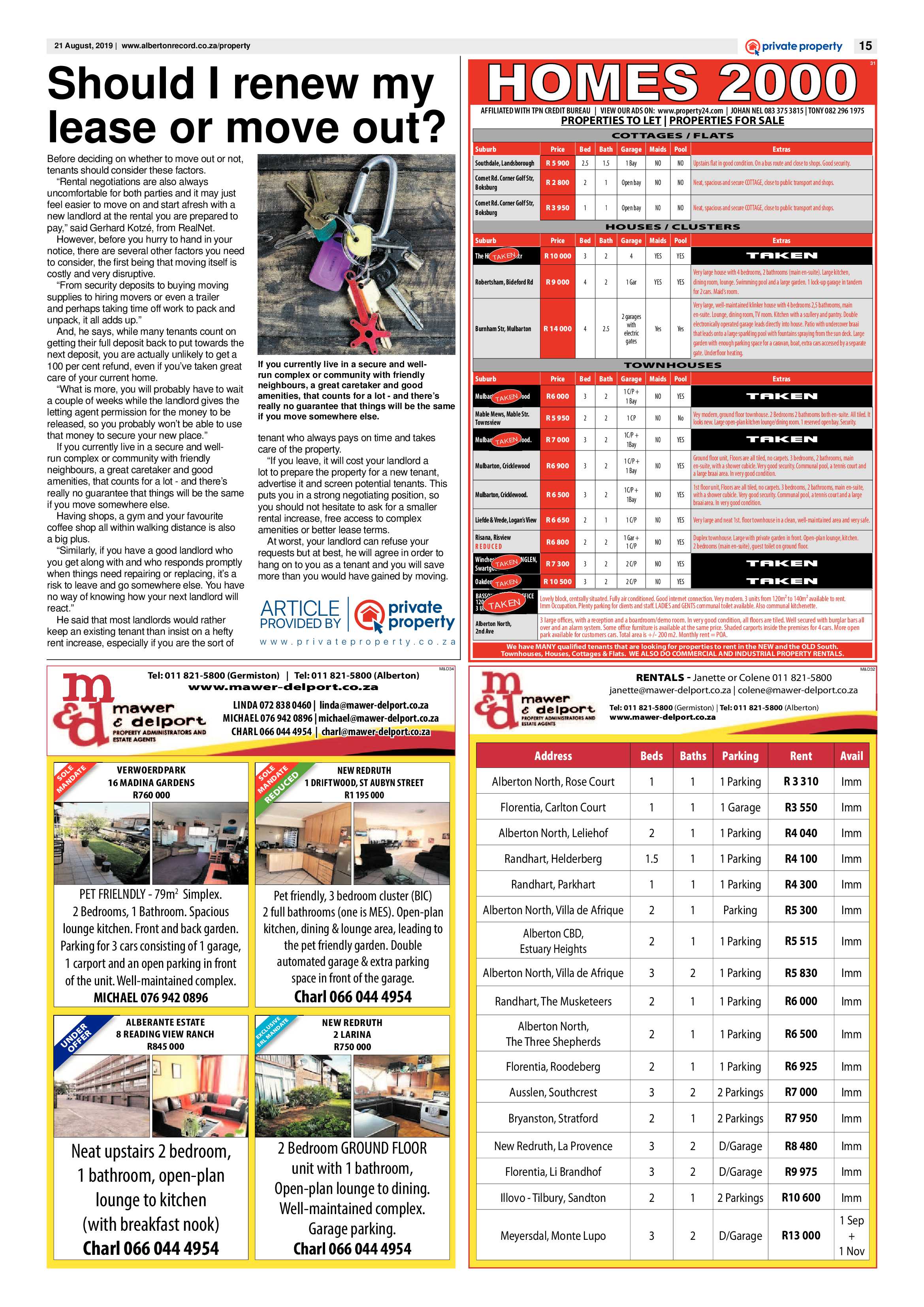 Alberton Record 21 August 2019 page 15