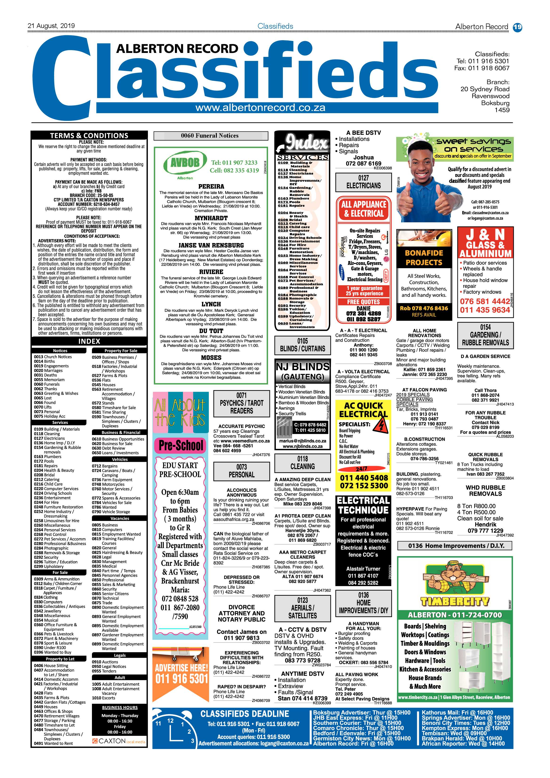 Alberton Record 21 August 2019 page 19
