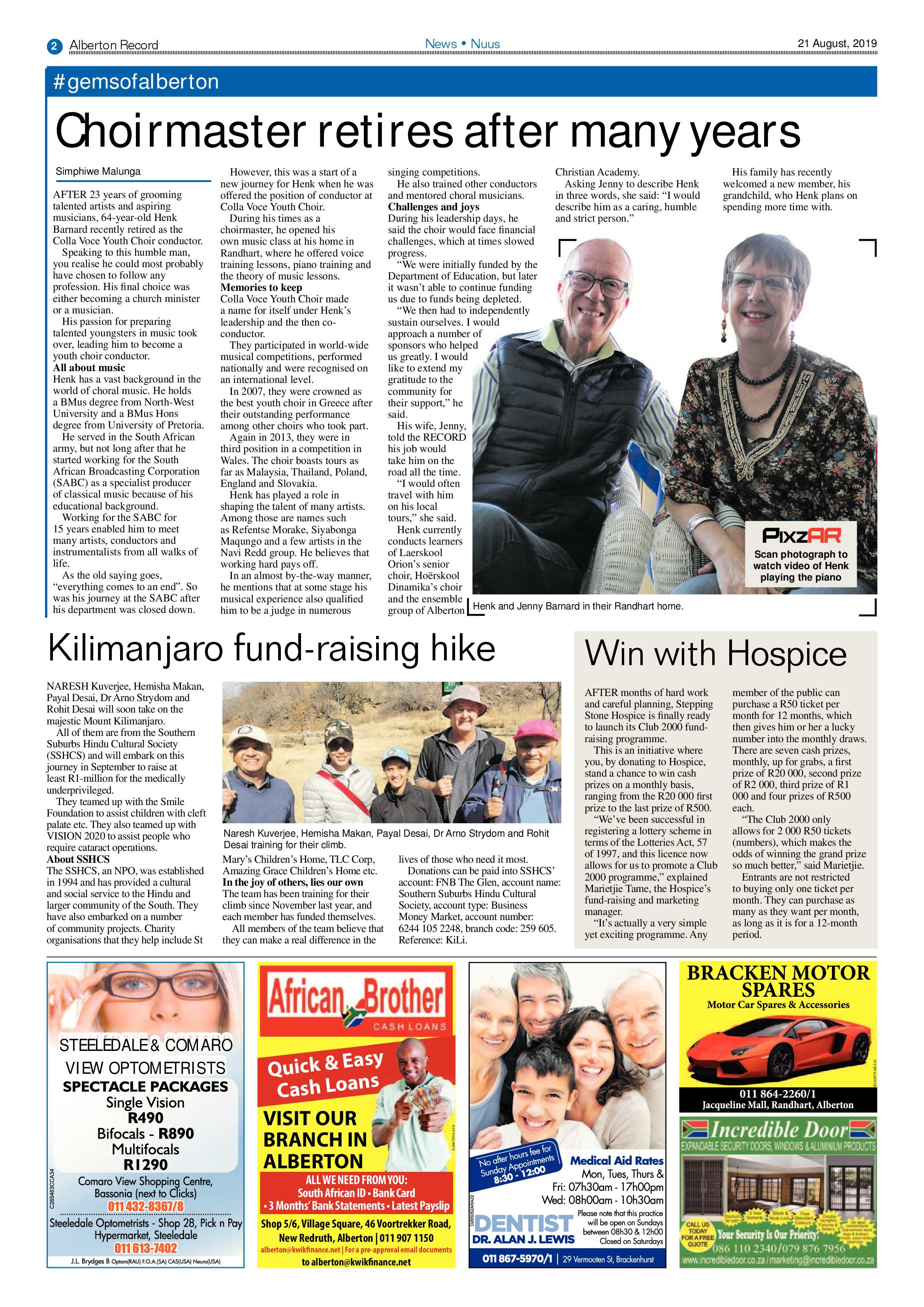 Alberton Record 21 August 2019 page 2