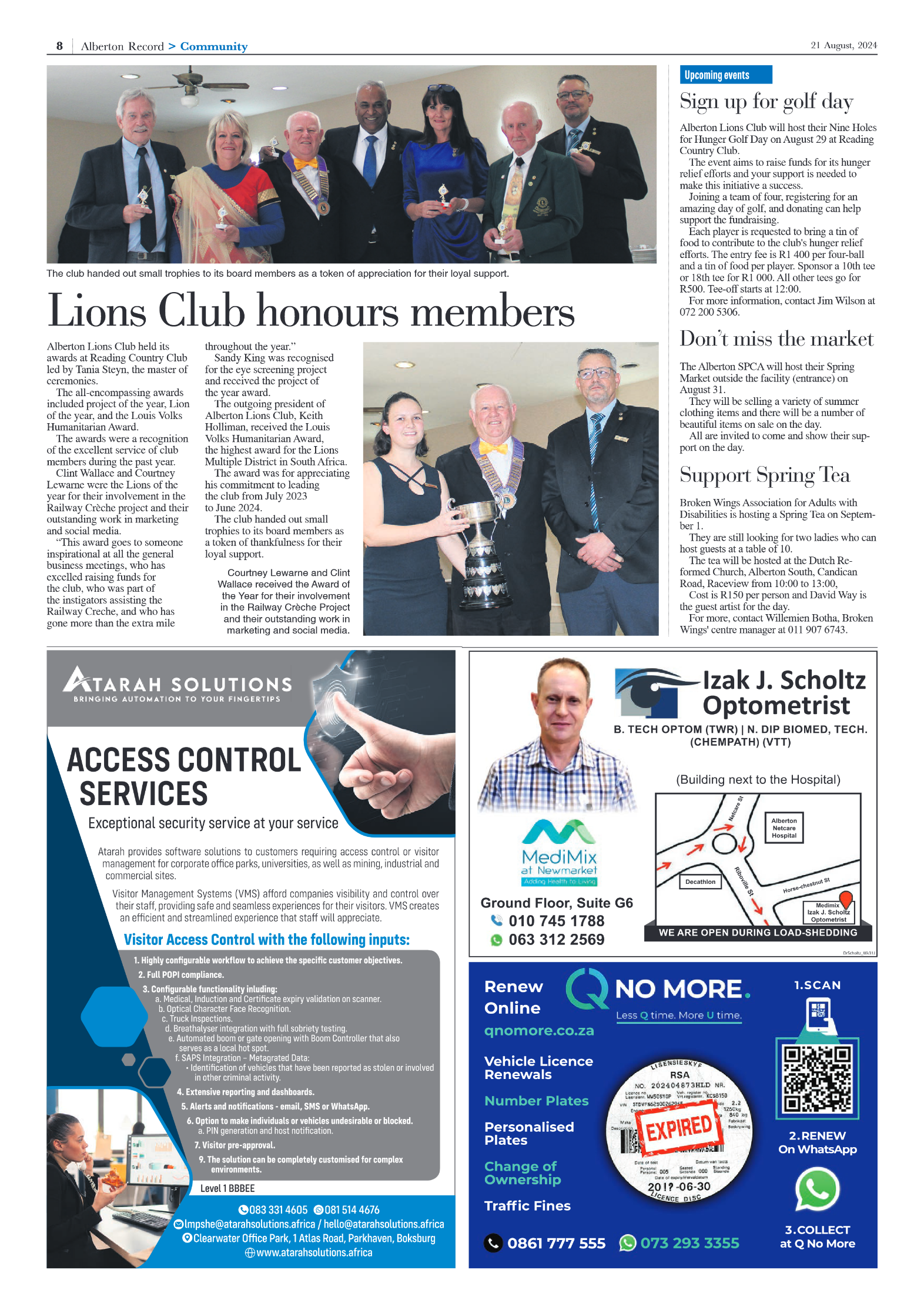 Alberton Record 21 August 2024 page 8