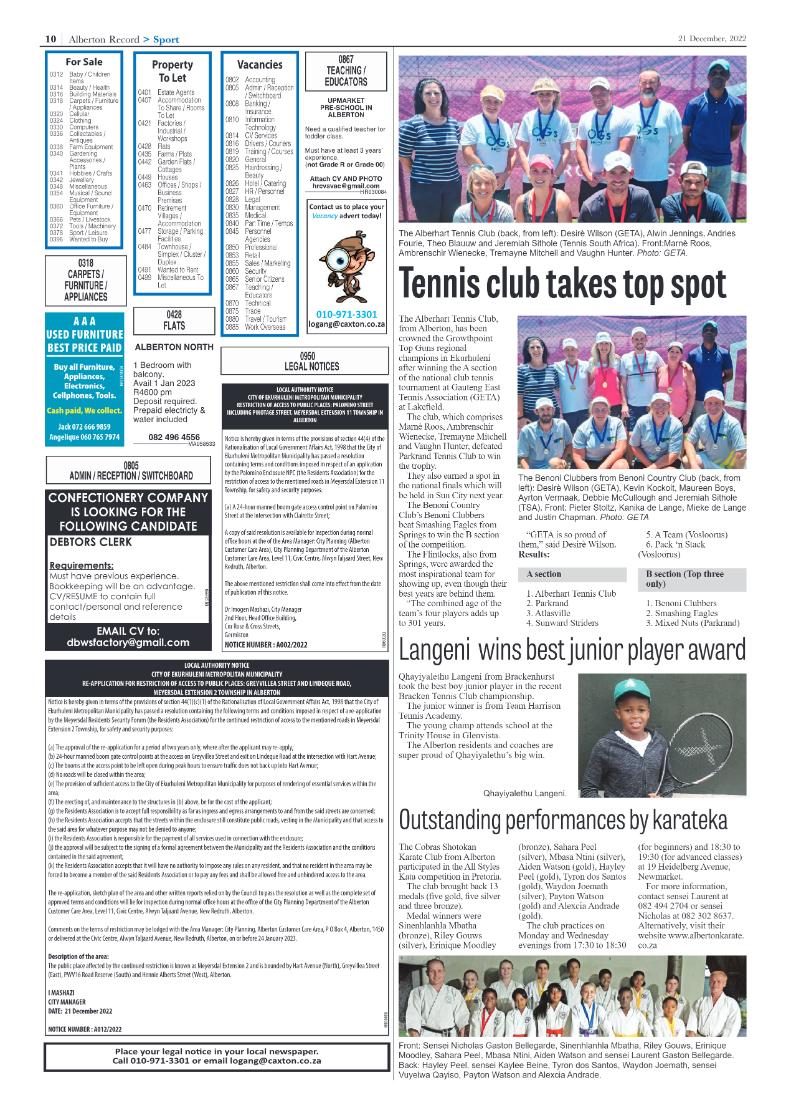 Alberton Record 21 Dec 2022 page 12