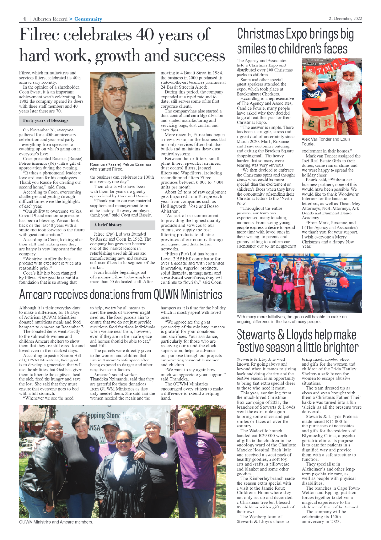 Alberton Record 21 Dec 2022 page 6