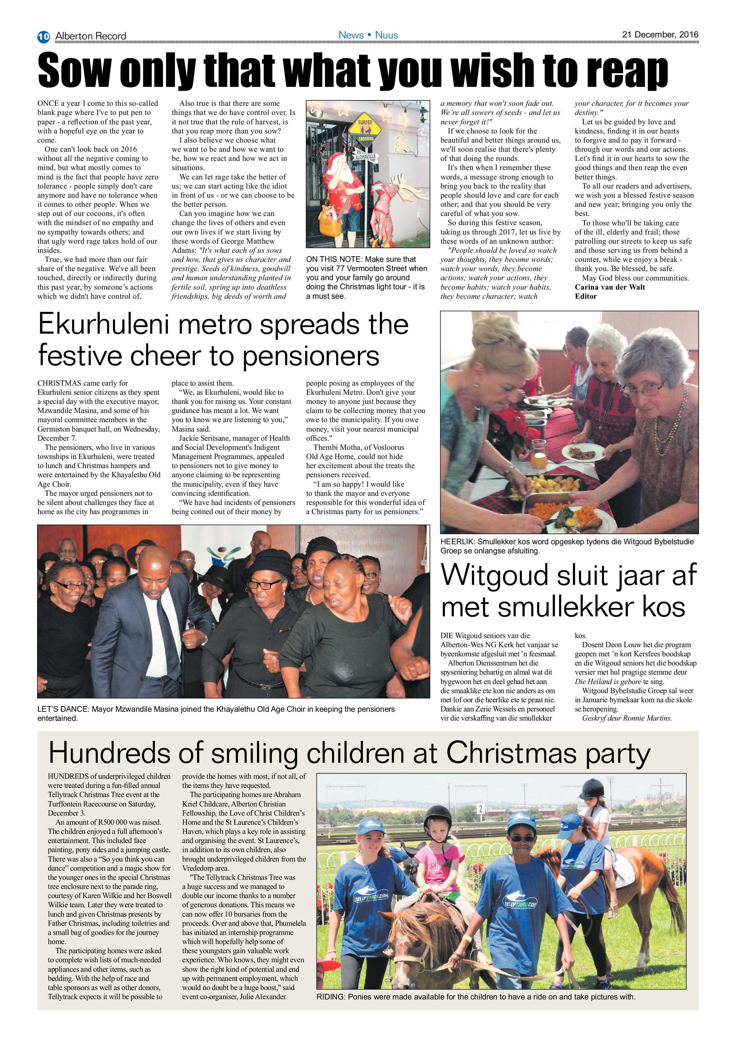 Alberton Record 21 December 2016 page 10