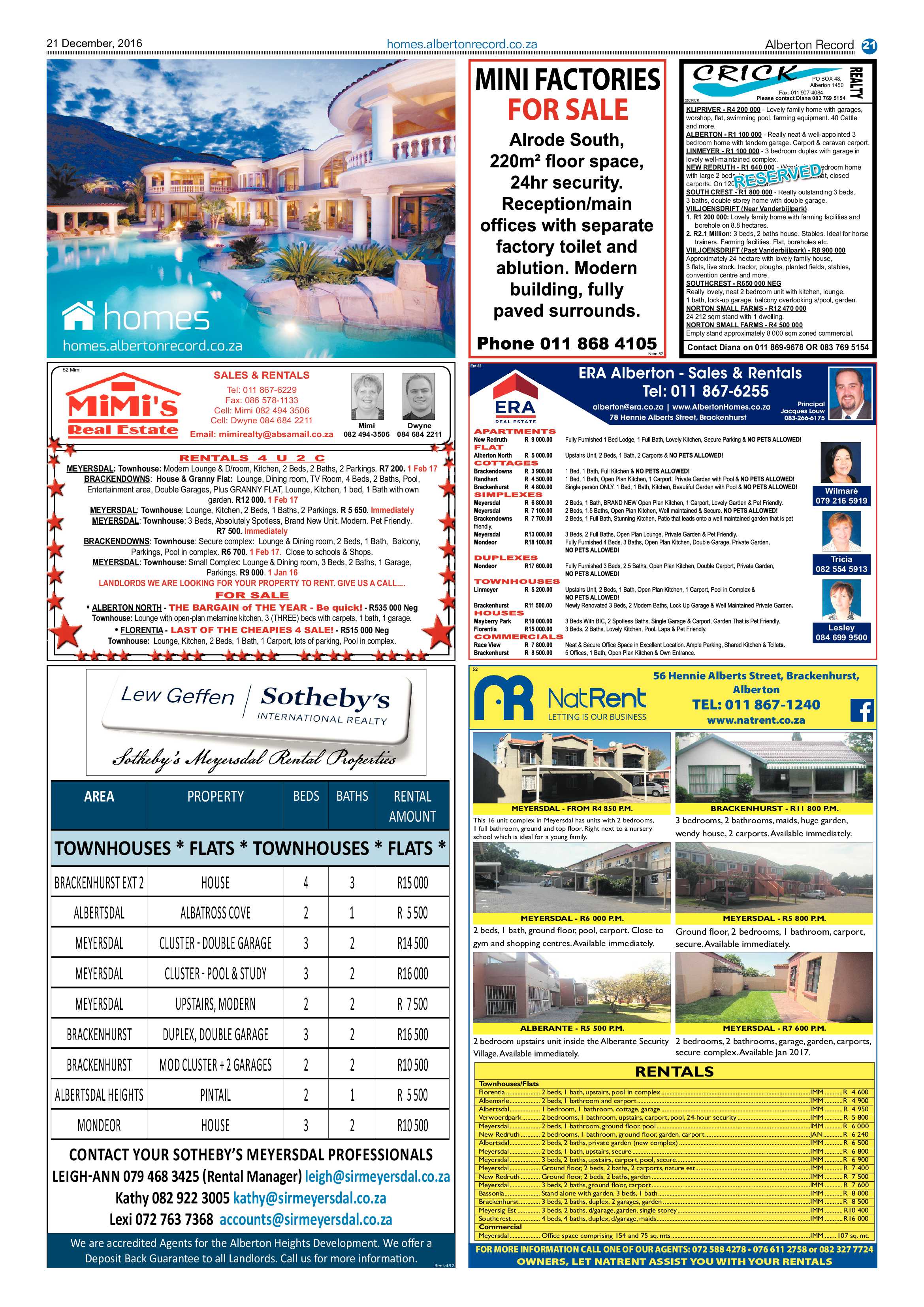 Alberton Record 21 December 2016 page 21