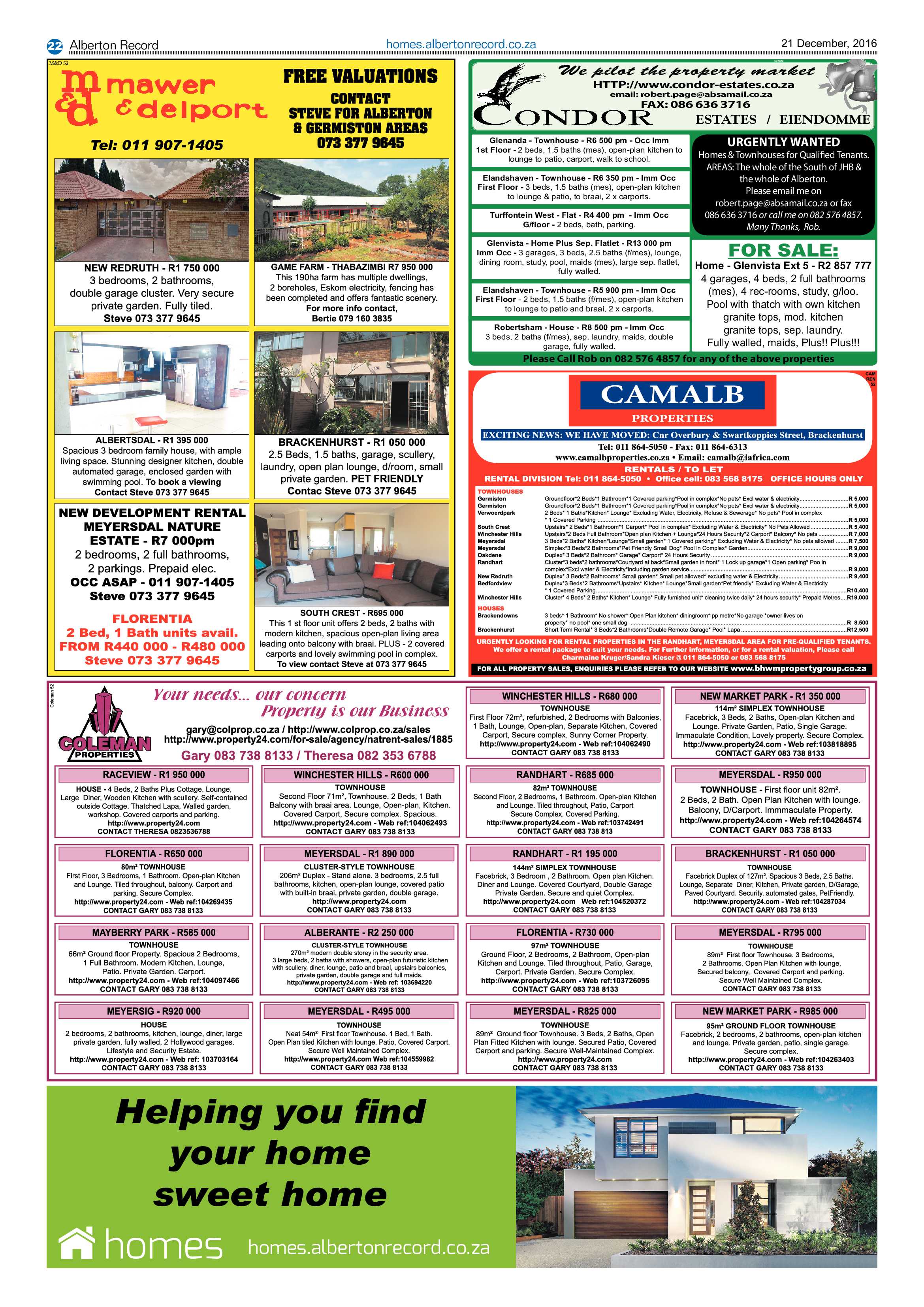 Alberton Record 21 December 2016 page 22