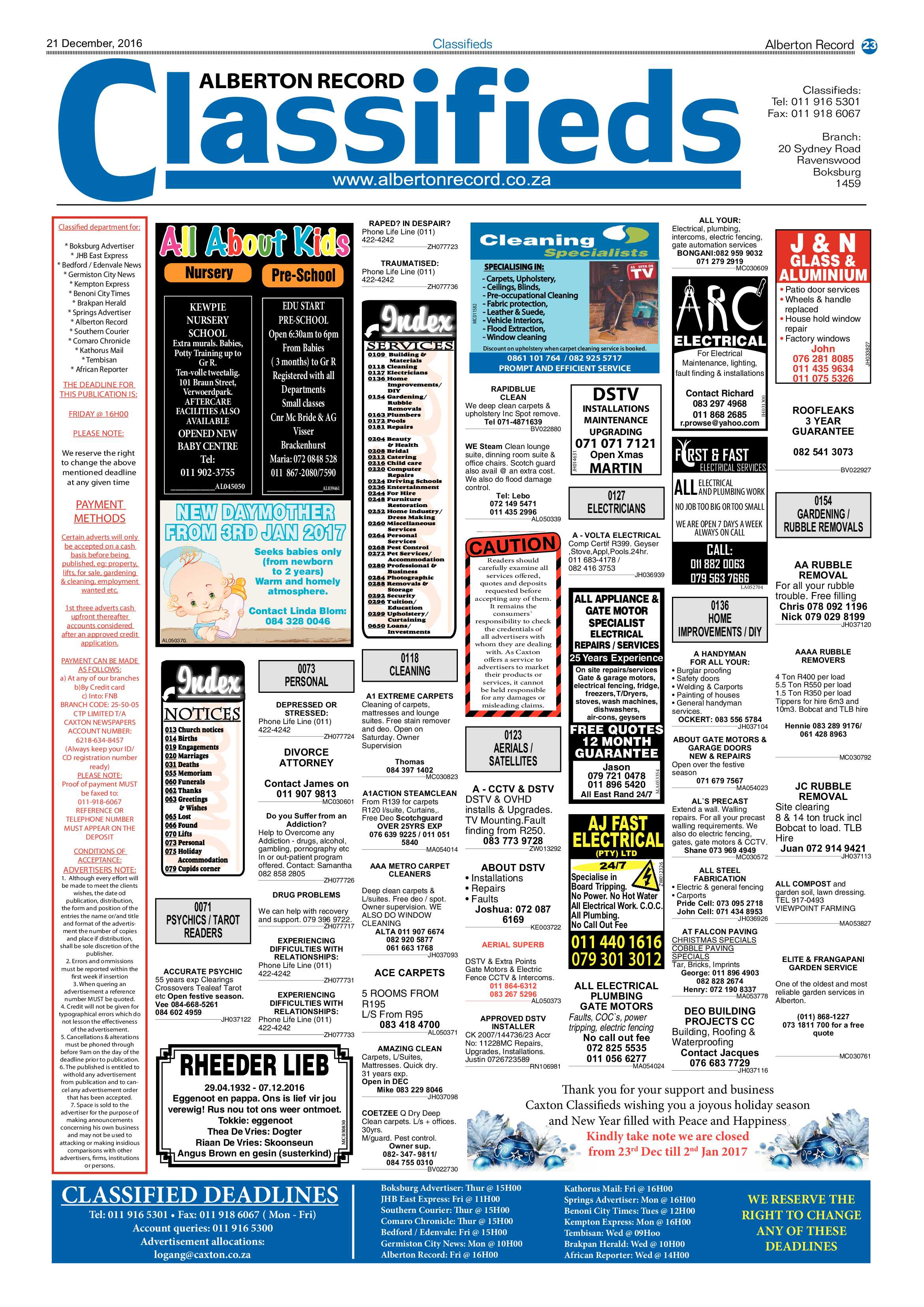 Alberton Record 21 December 2016 page 23