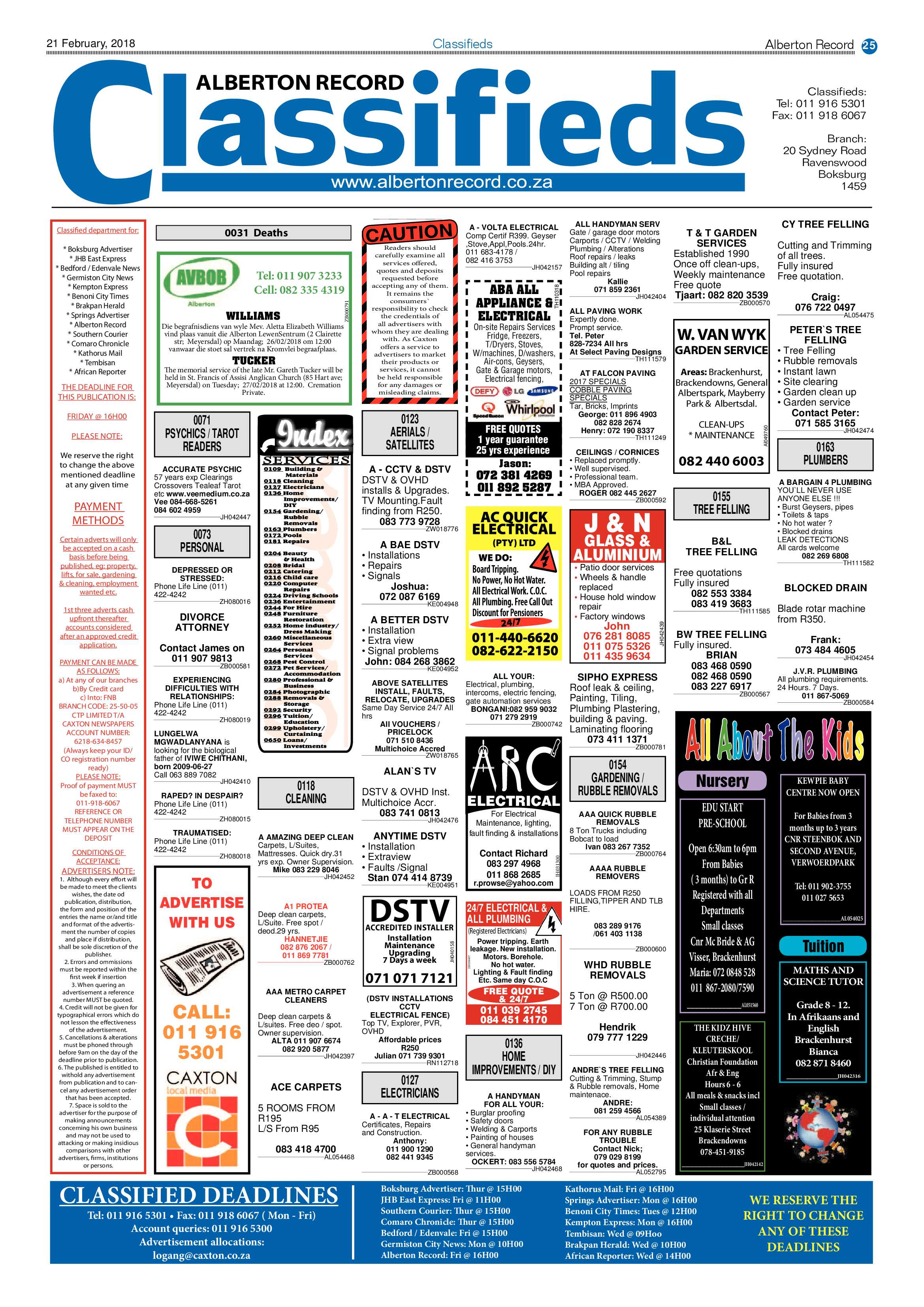 Alberton Record 21 February 2018 page 25