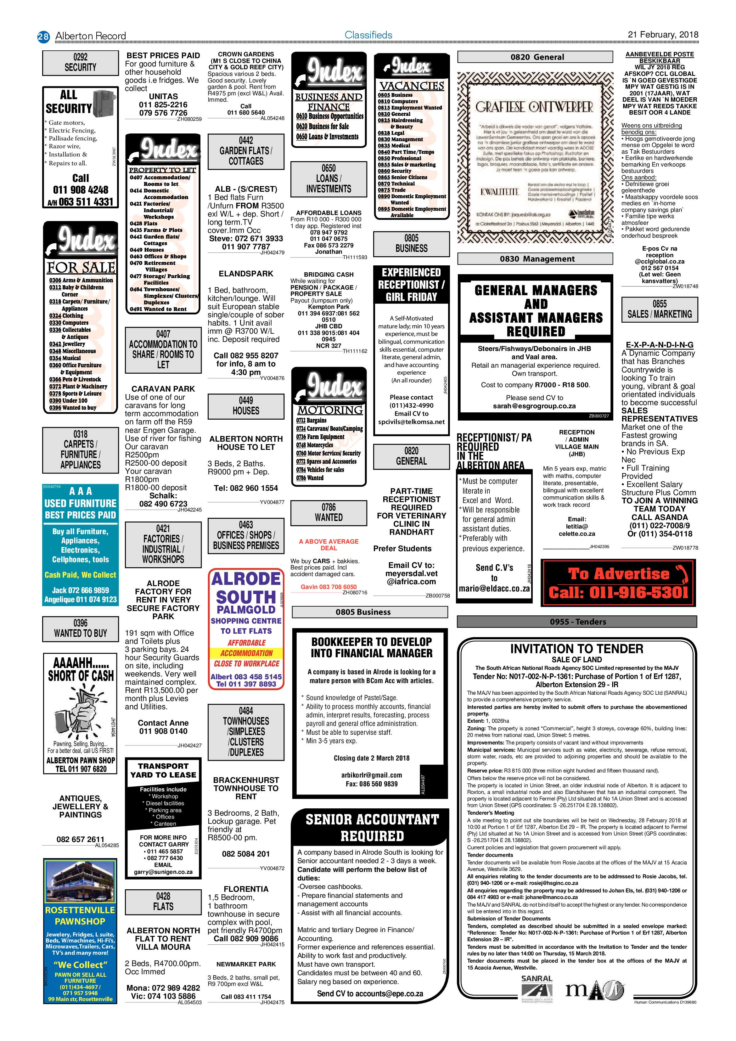 Alberton Record 21 February 2018 page 28