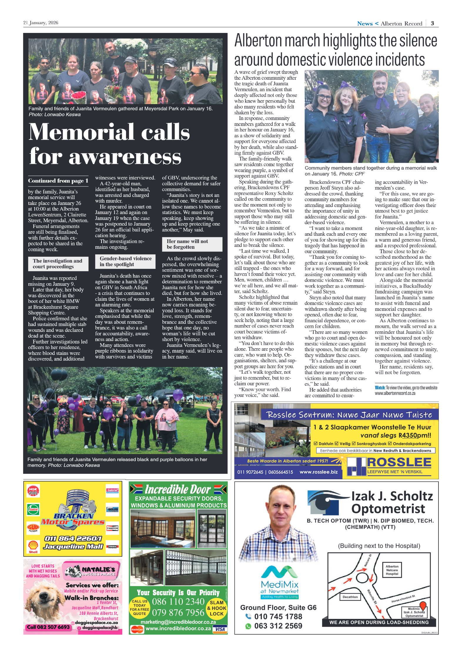 Alberton Record 21 January 2026 page 3