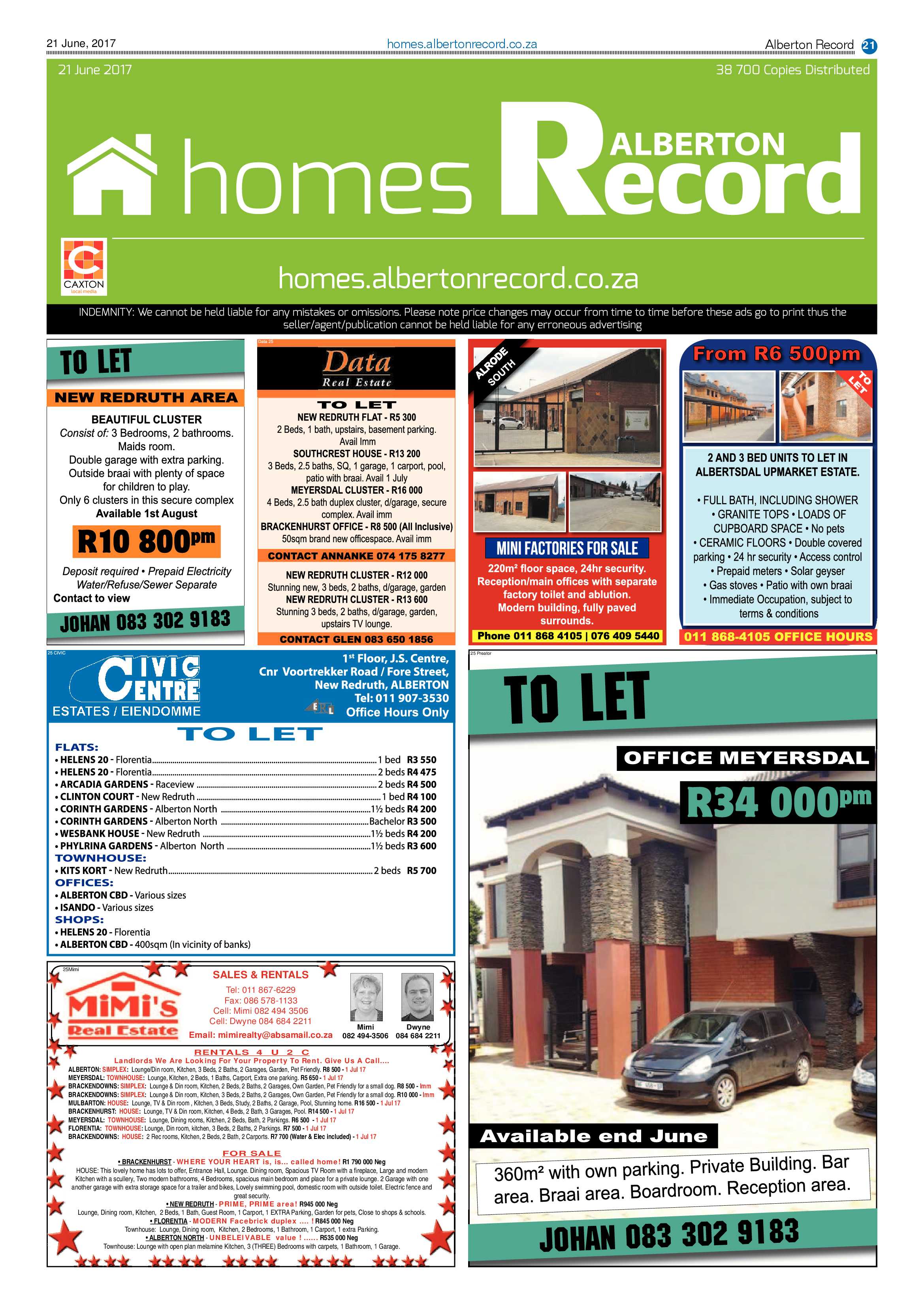 Alberton Record 21 June 2017 page 21