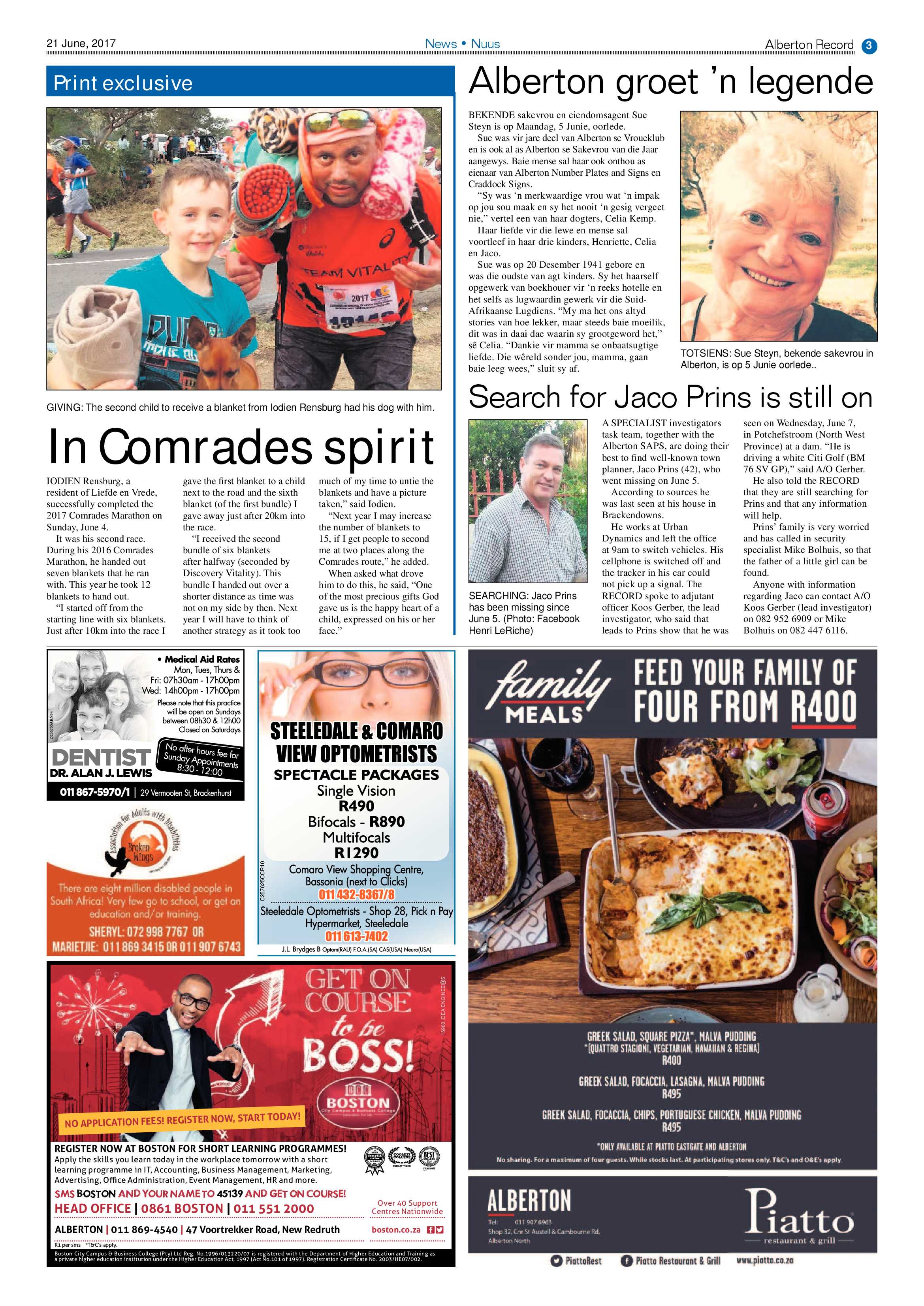 Alberton Record 21 June 2017 page 3