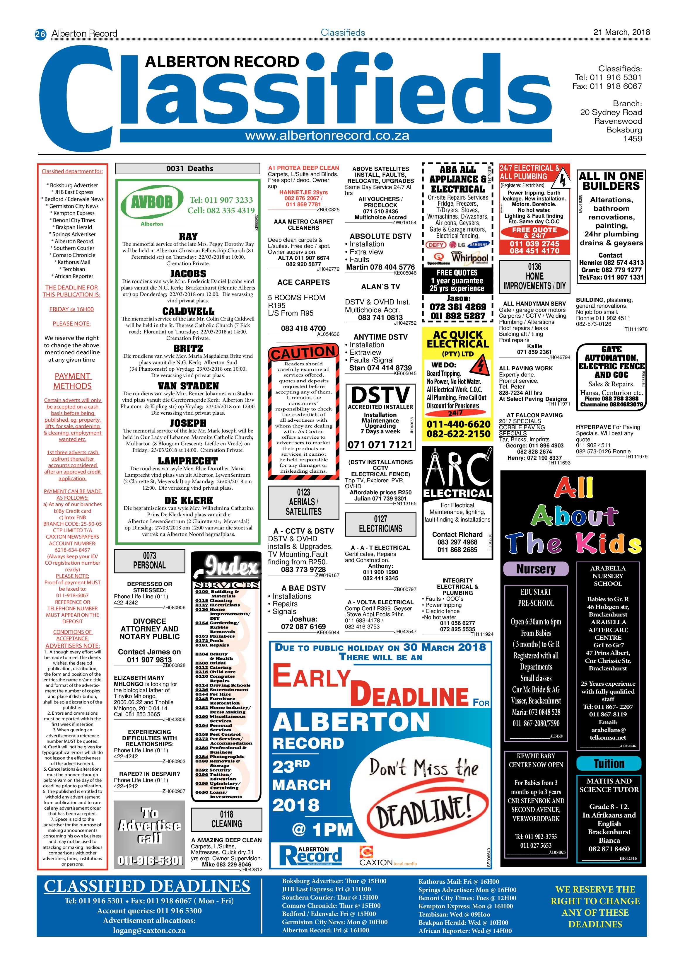 Alberton Record 21 March 2018 page 26