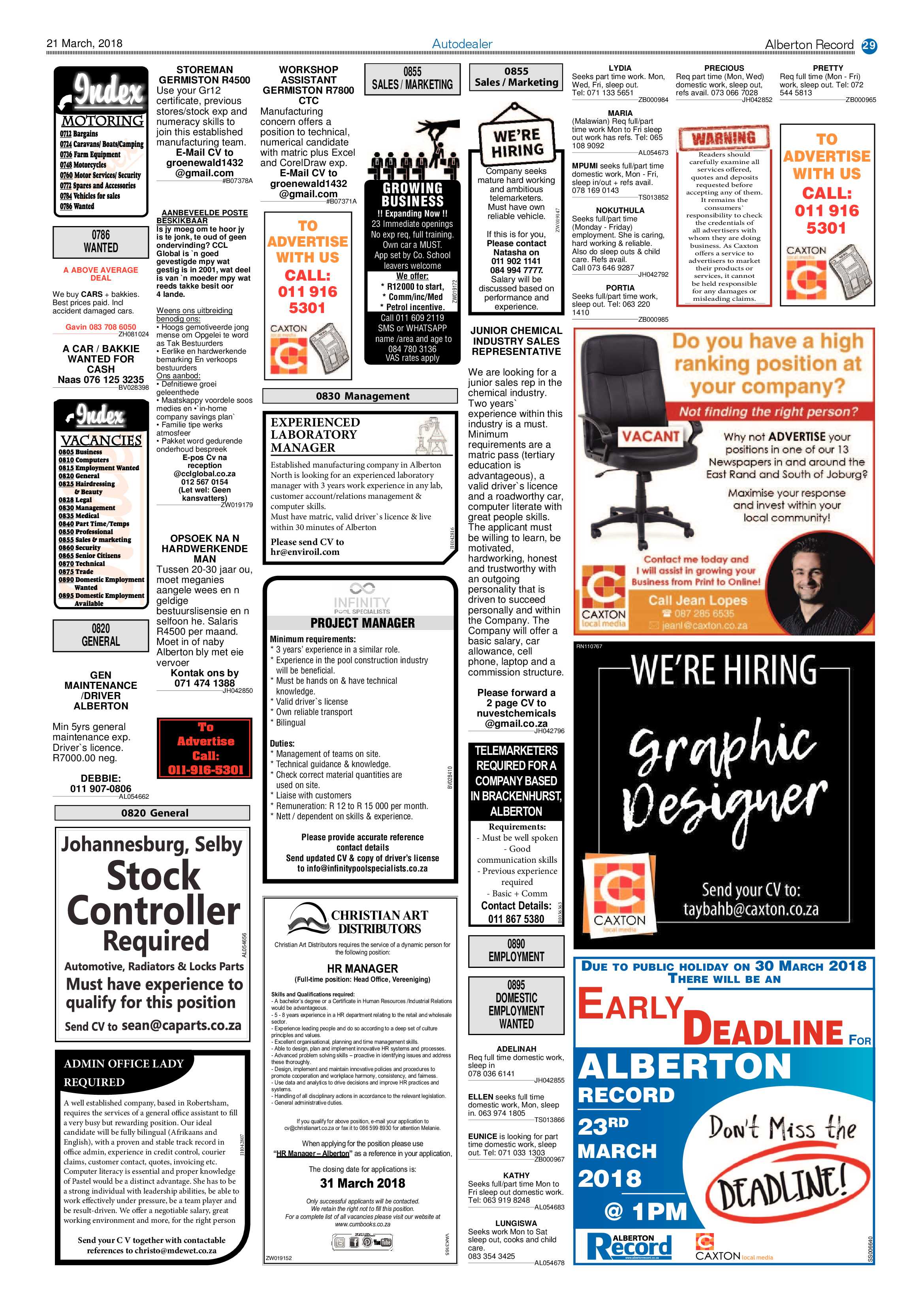 Alberton Record 21 March 2018 page 29