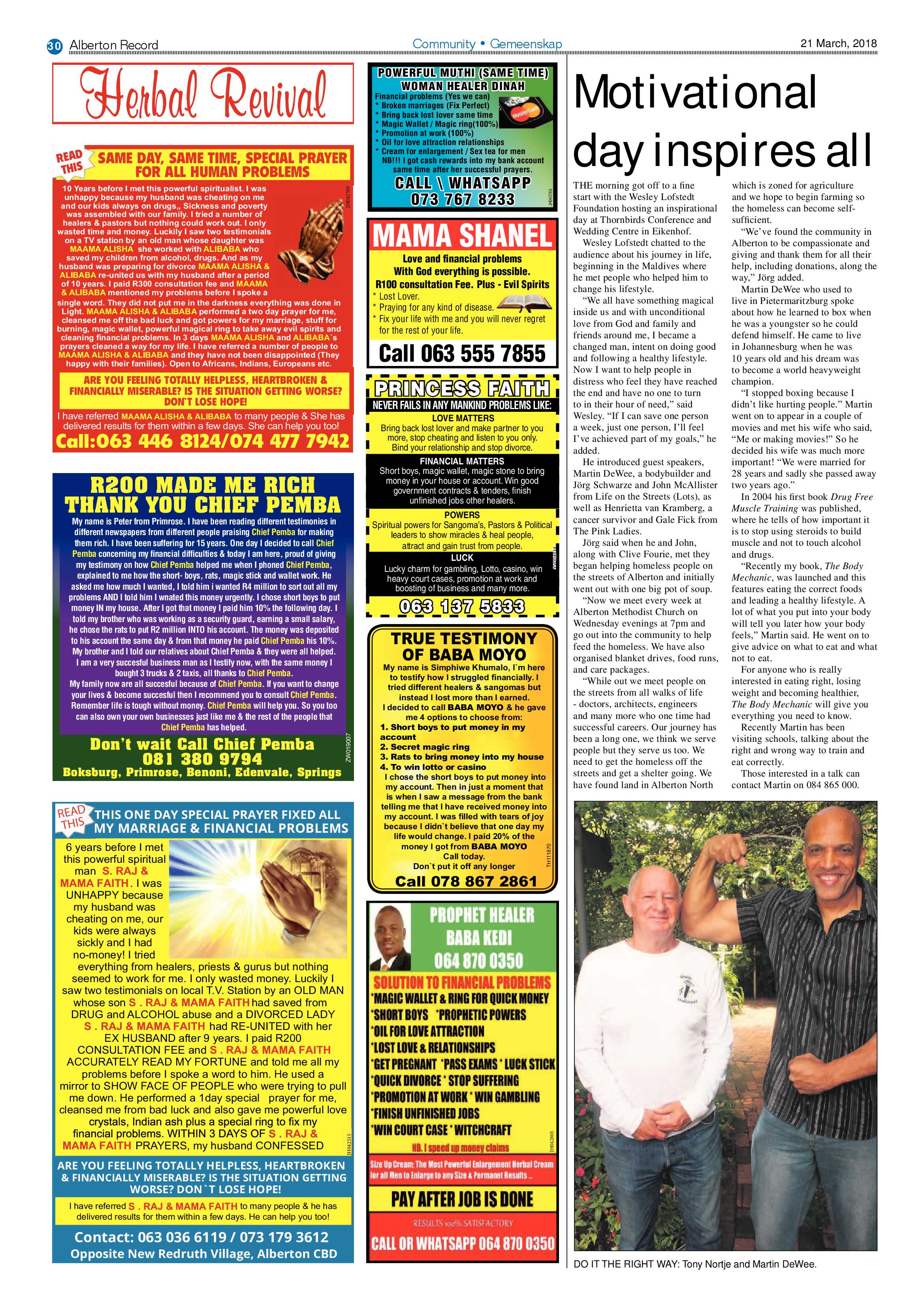 Alberton Record 21 March 2018 page 30
